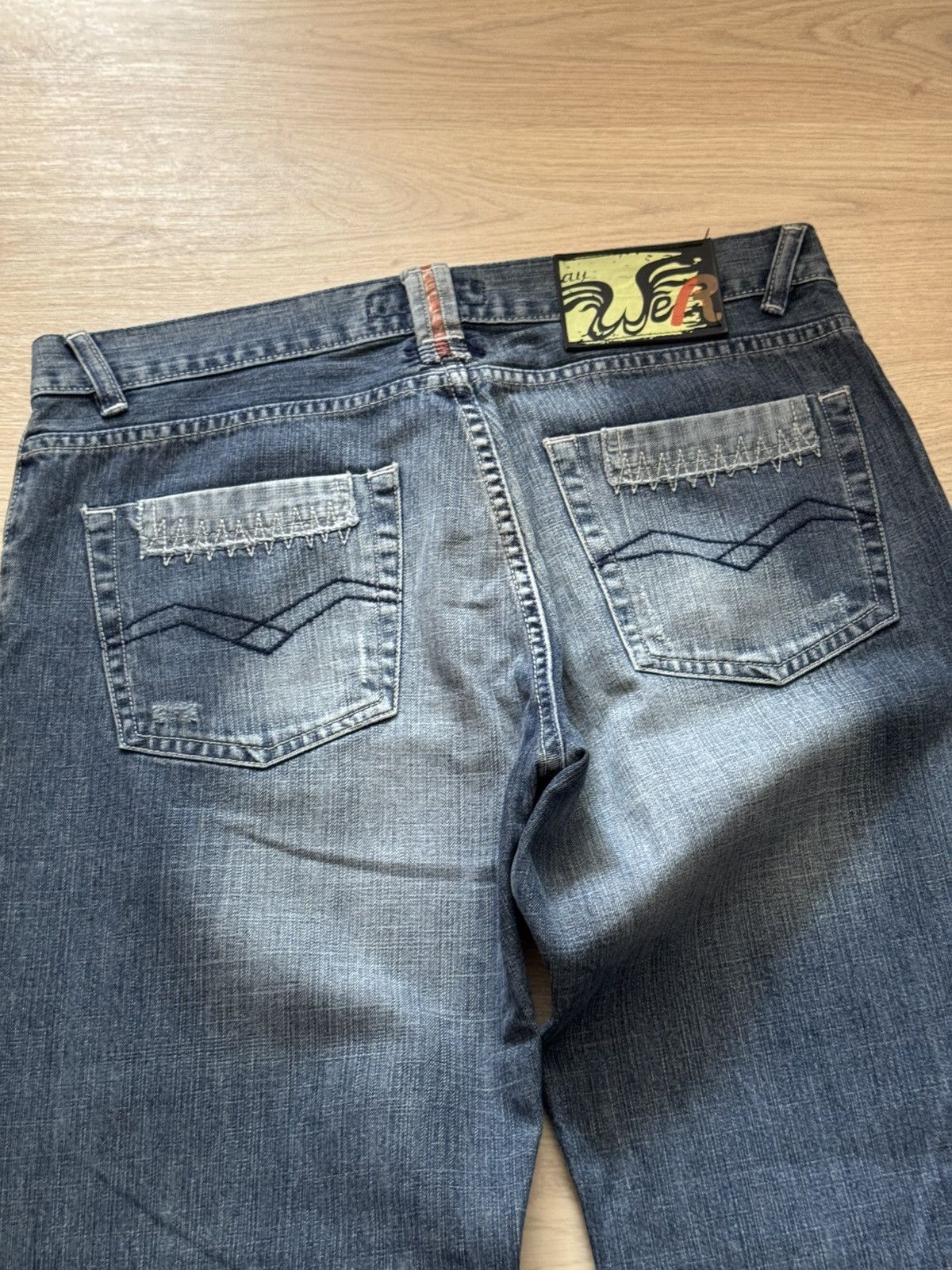 Replay Vintage 00’s Replay y2k Blue Denim Baggy Jeans Size US 34 / EU 50 - 4 Thumbnail