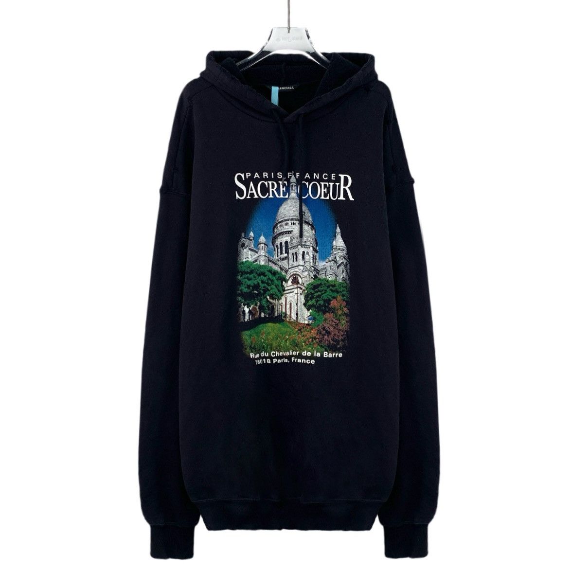 Balenciaga Balenciaga Church Letter Printed Hooded Sweatshirt K26WX Size US M / EU 48-50 / 2 - 1 Thumbnail