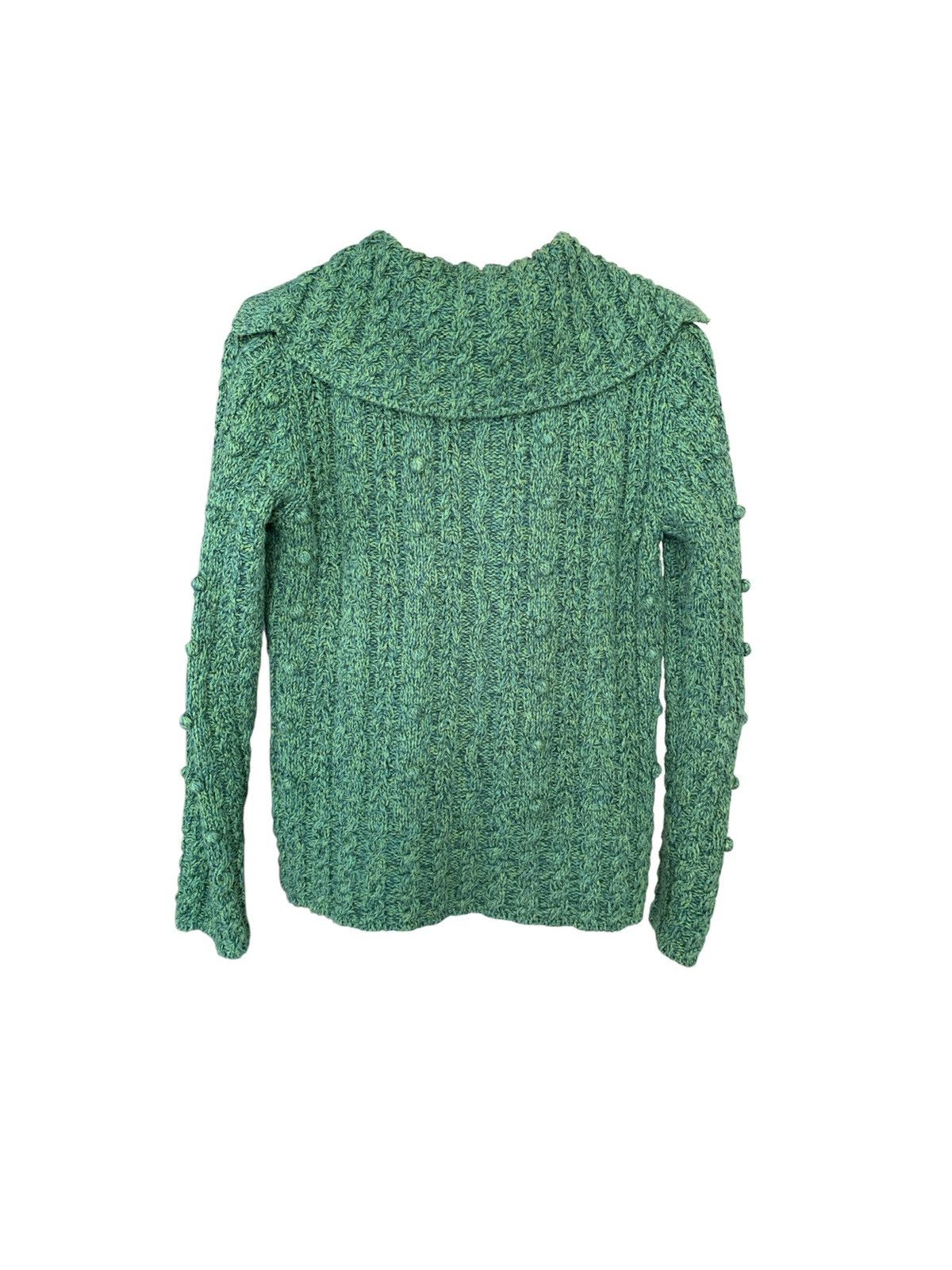 Vintage Green Cable Knit Sweater Size M / US 6-8 / IT 42-44 - 3 Thumbnail