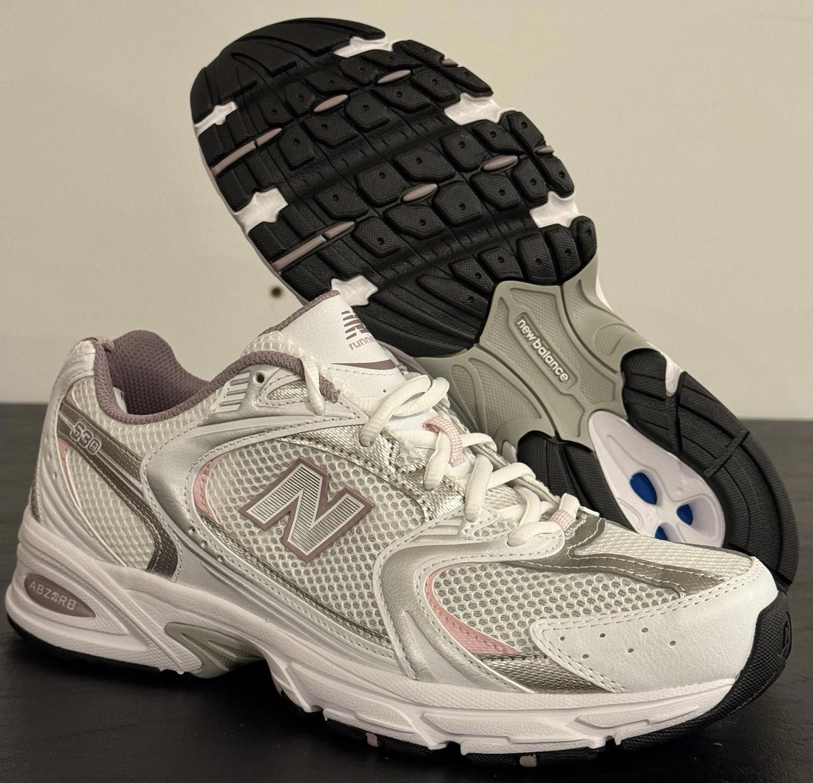 New Balance New Balance 530 'White Silver Ice Wine Pink' W 10.5W/9Mens Size US 10.5 / IT 40.5 - 5 Thumbnail