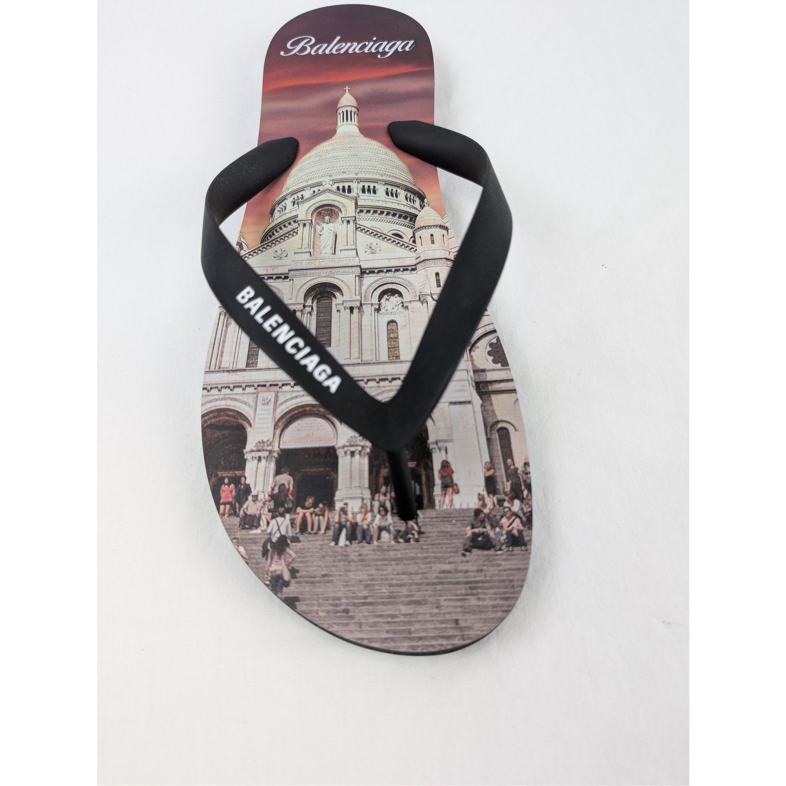 Balenciaga o1rshd1 Q:2 / Souvenir Thong TPU Monument Print Slipper Size US 10 / EU 43 - 11 Thumbnail