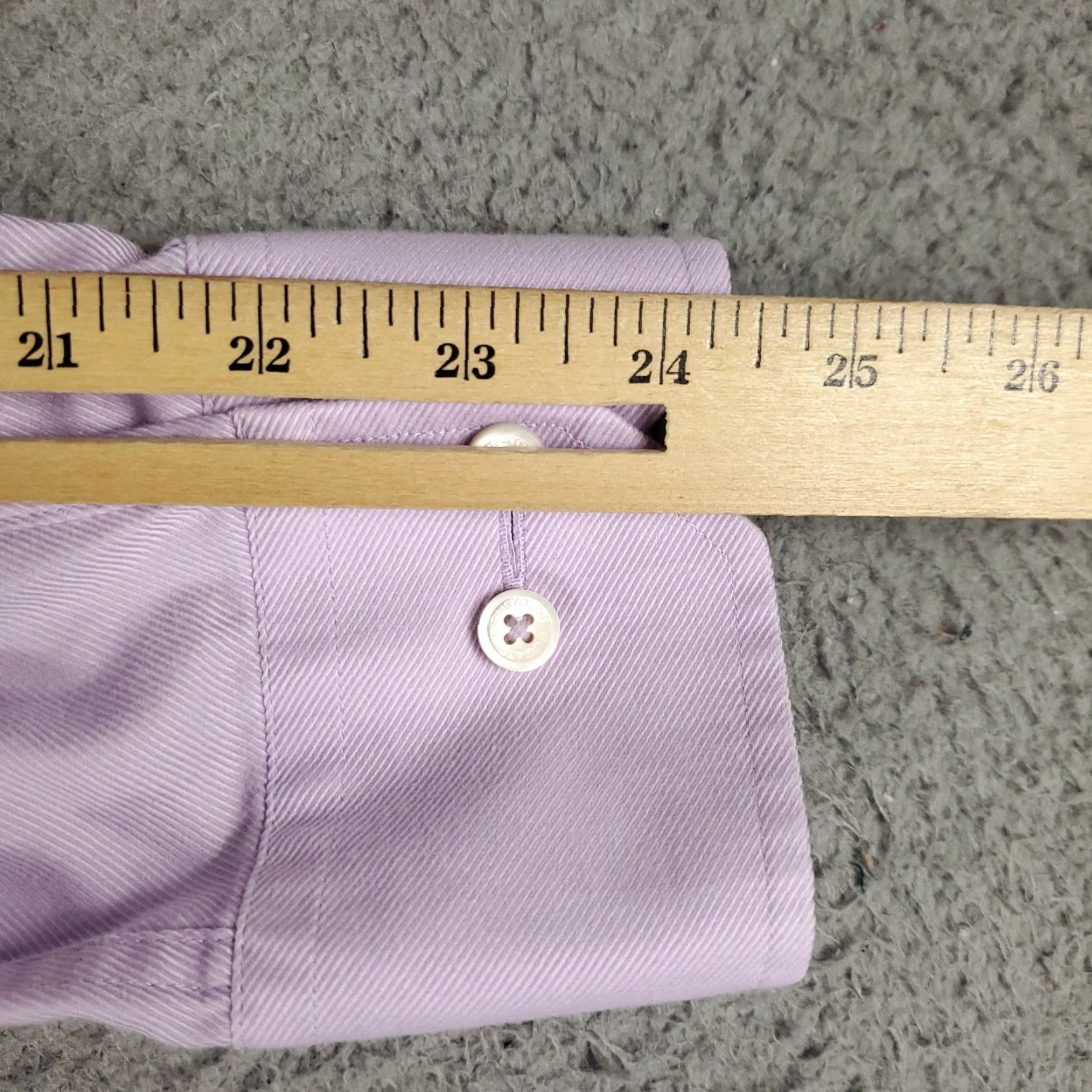 BUGATCHI Bugatchi Uomo Shirt Mens Size 16.5 Purple Dress Button Up Long Sleeve Size 42R - 6 Thumbnail
