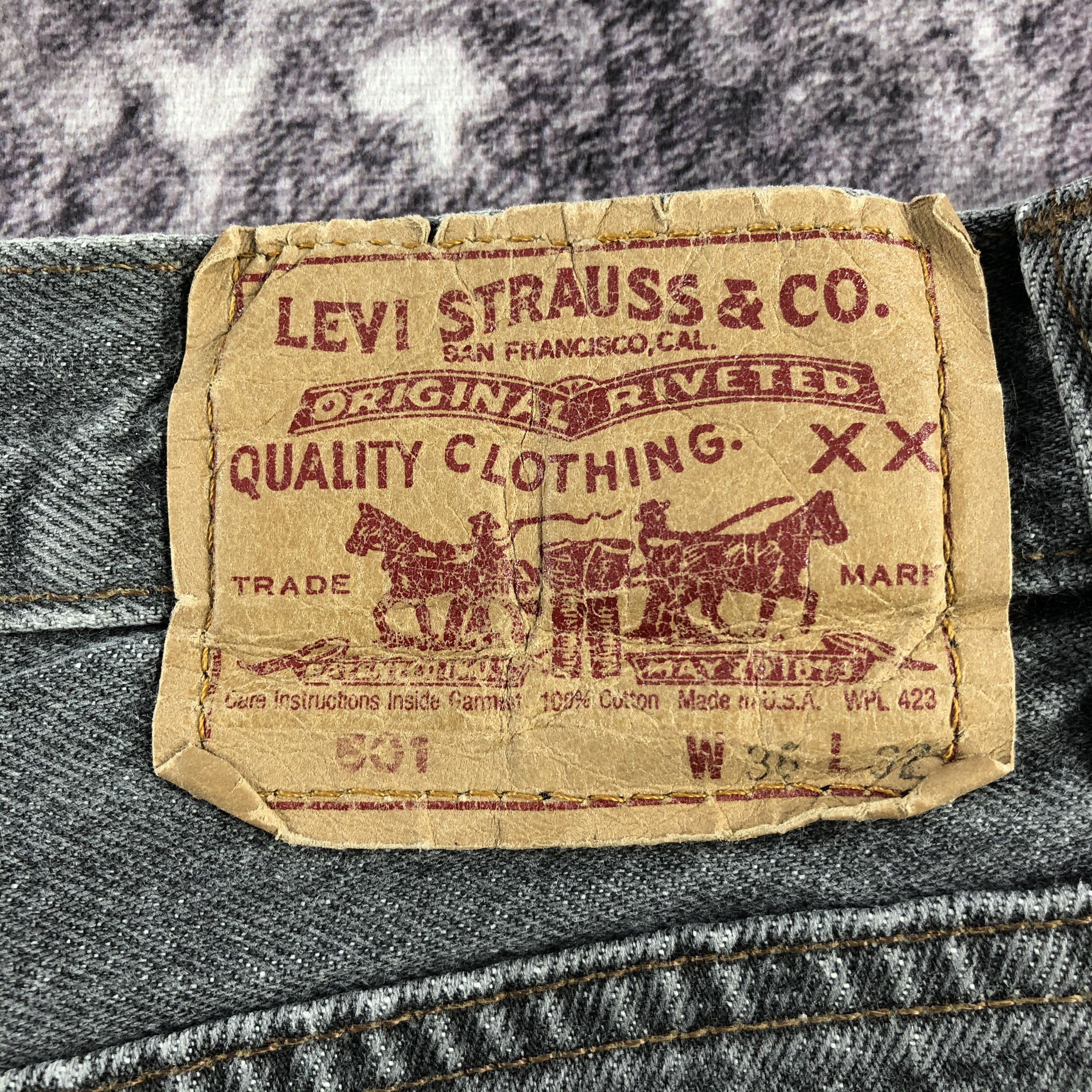 Levi's × Vintage Vintage 90s Levis 501 Faded Black Jeans-JM2836 Size US 35 - 6 Thumbnail