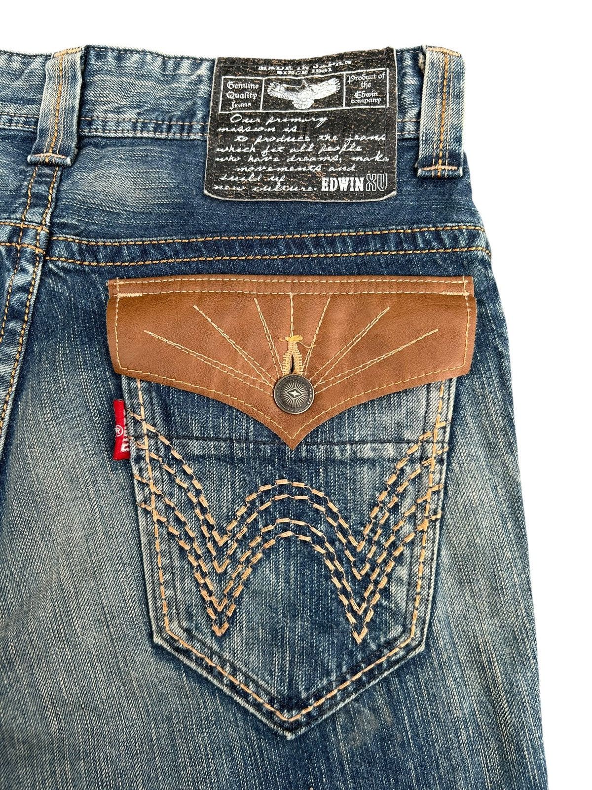 Kapital FLARE EDWIN XVS NAVAJO HIPPIES STYLE FADED & RUSTY DENIM Size US 33 - 11 Thumbnail