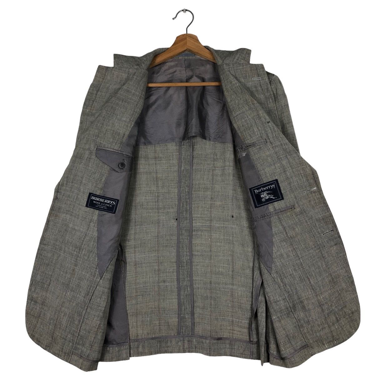 Burberry 🔥Vtg Burberrys Wool & Linen Double Breast Jackets Size US M / EU 48-50 / 2 - 11 Thumbnail