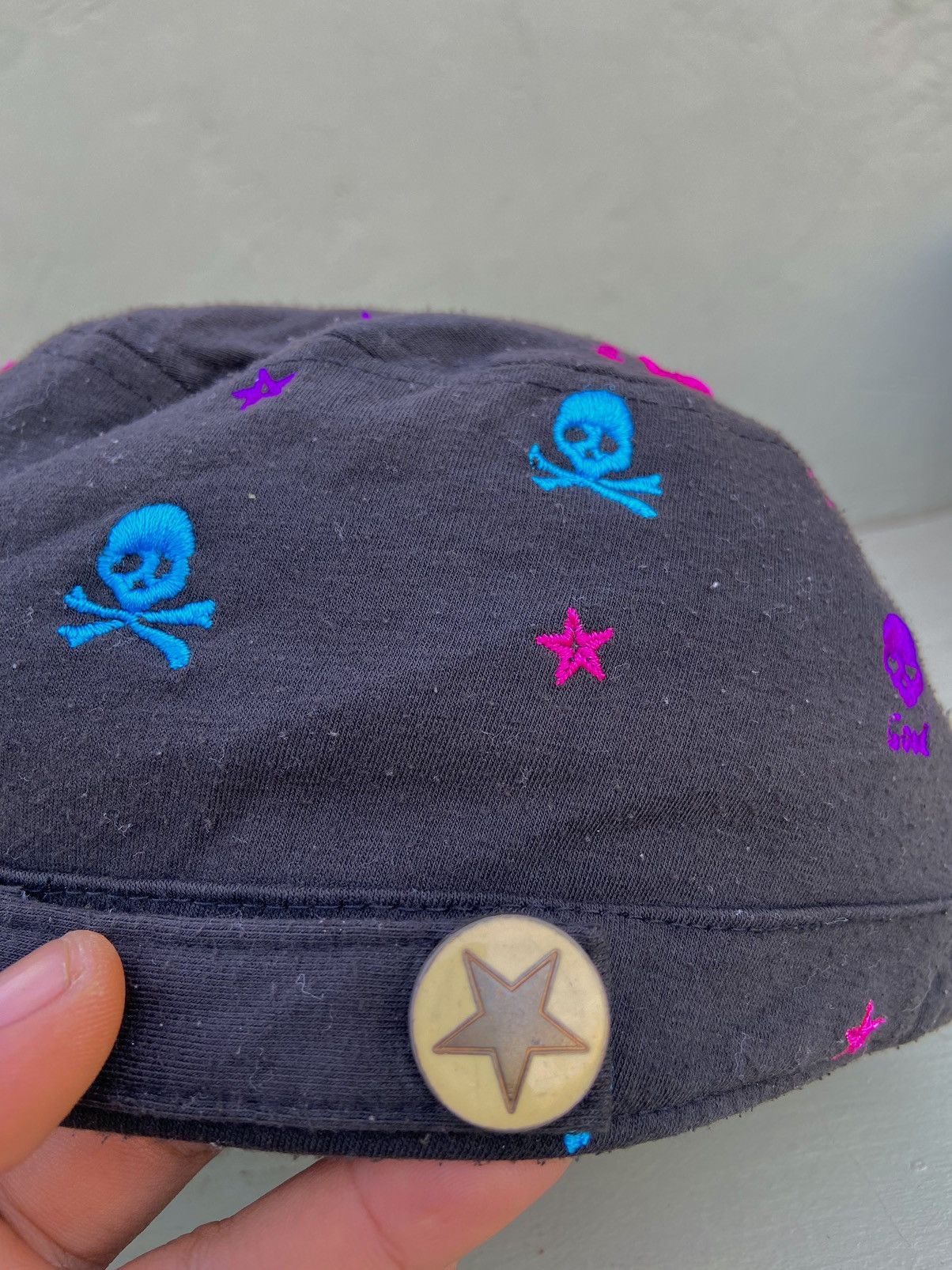 If Six Was Nine 2000s marsal skull studded patrol hat Size ONE SIZE - 6 Thumbnail