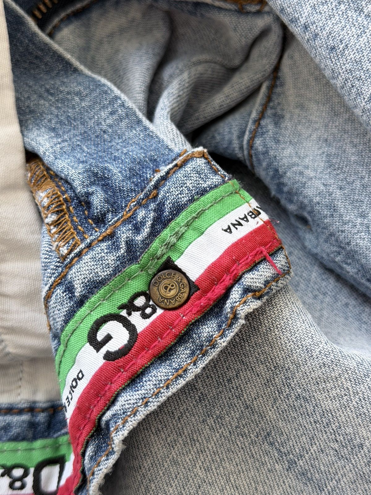Vintage 2000s Dolce & Gabbana Baggy Washed Denim Jeans