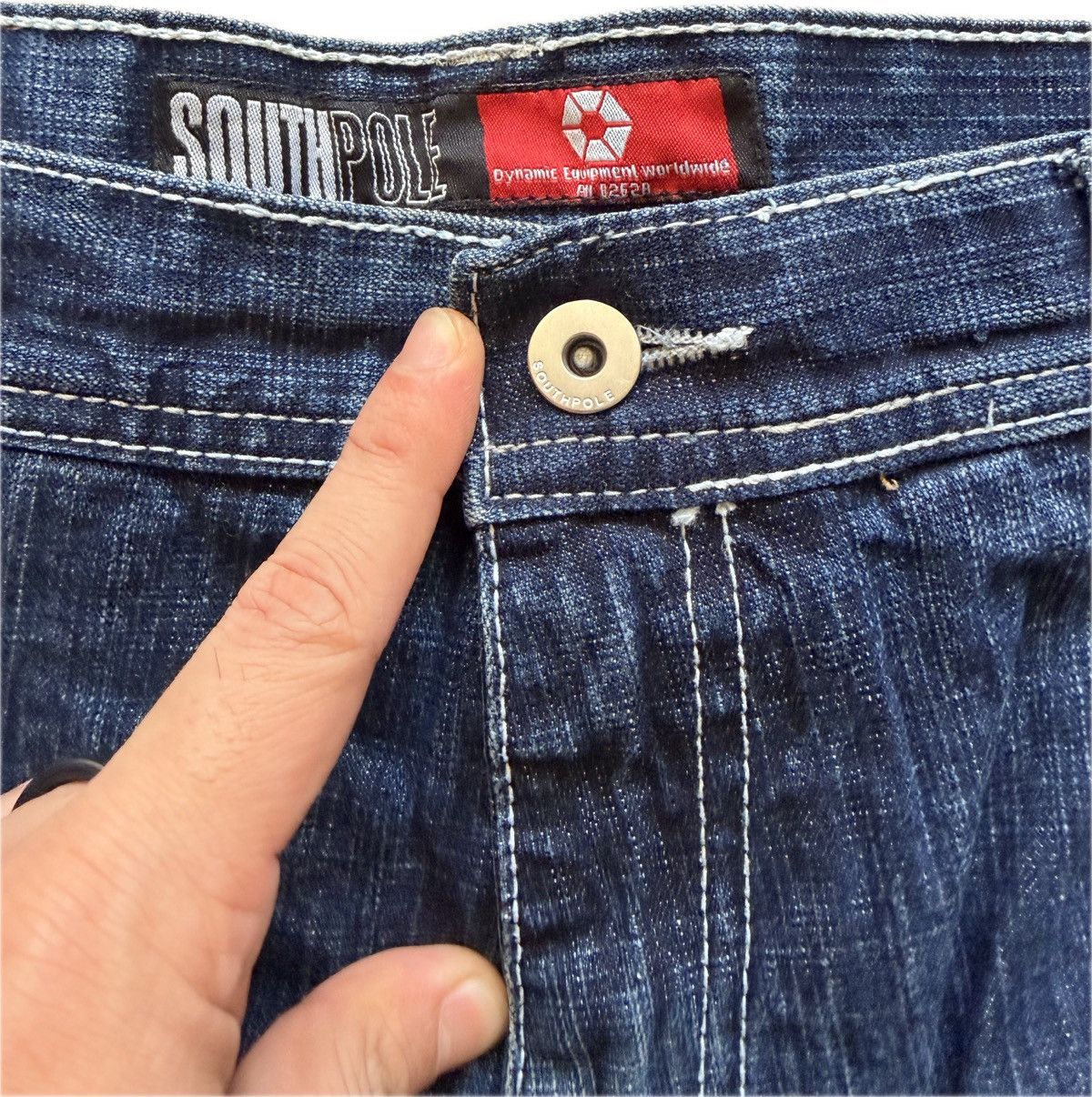 Southpole Vintage 90s Southpole Red Tab Dark Wash Jeans Size US 36 / EU 52 - 7 Thumbnail