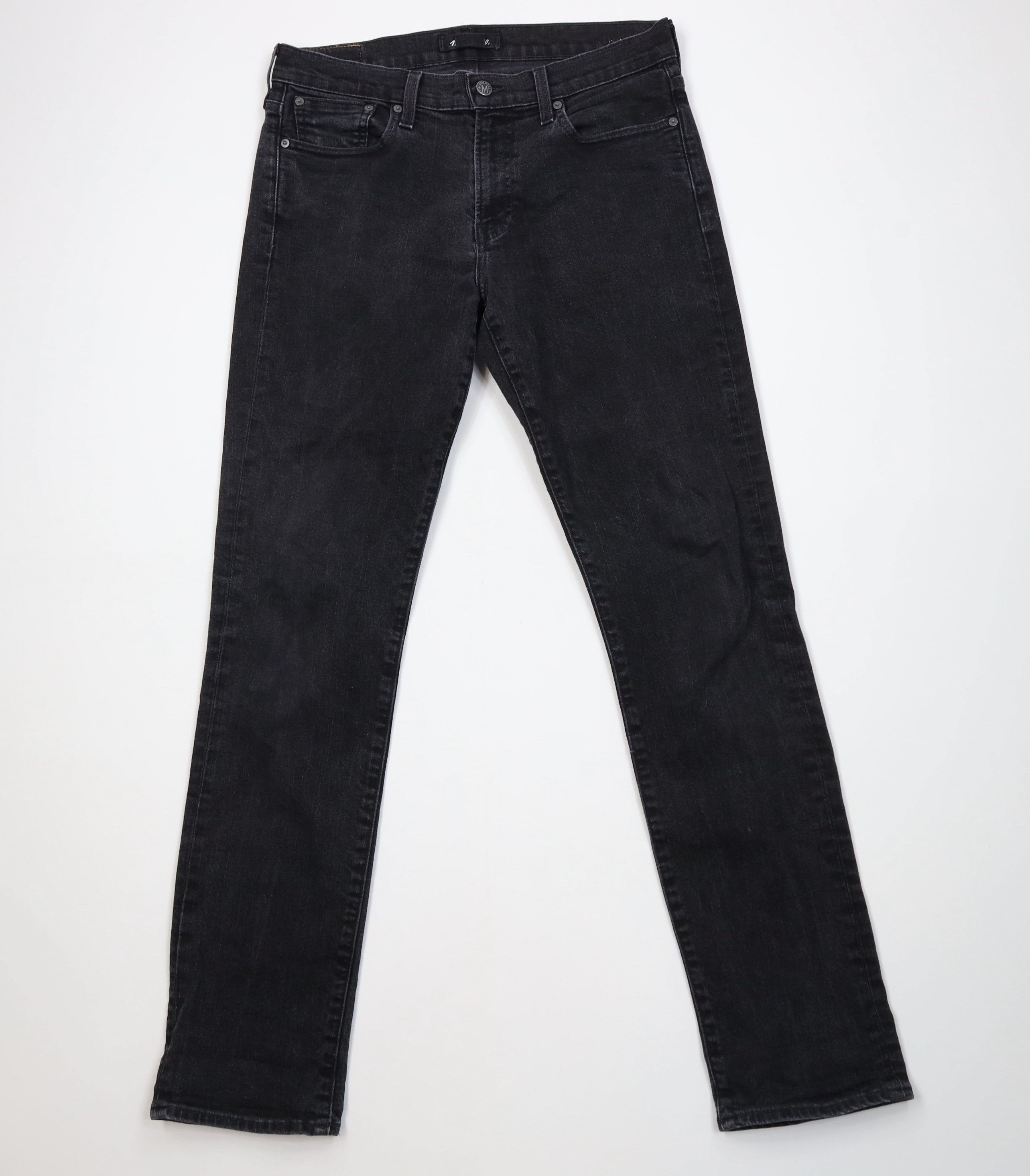 Madewell Madewell Faded Stretch Straight Leg Denim Jeans Black Size US 32 / EU 48 - 1 Thumbnail