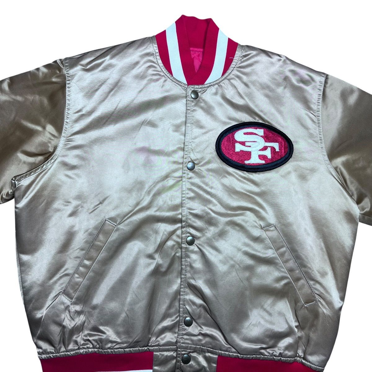 Starter 1990s NFL San Francisco 49ers Starter Spell Out Satin Jacket Size US M / EU 48-50 / 2 - 6 Thumbnail