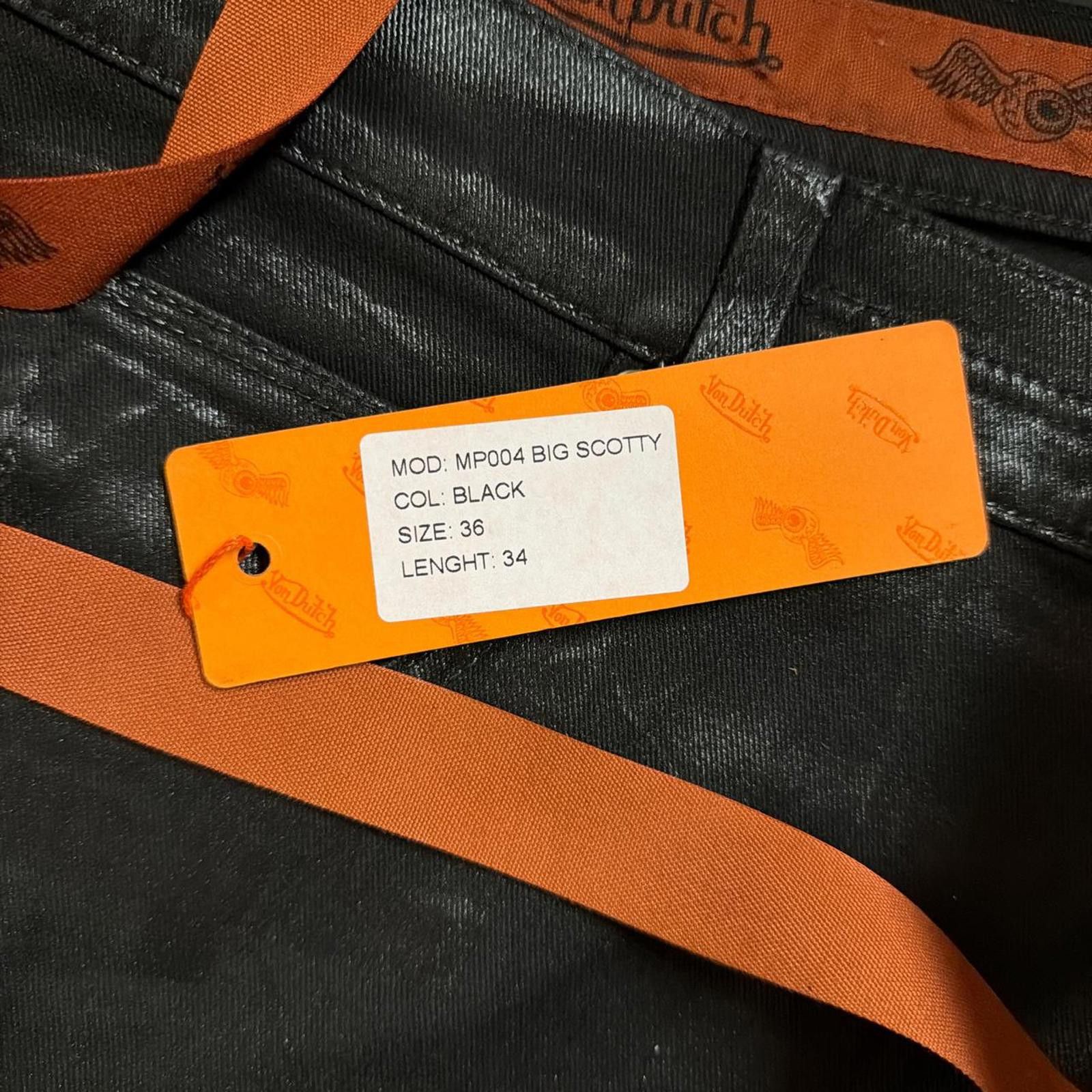 Von Dutch Von Dutch Big Scotty Black Coated Jeans 38x34 Orange Tape Size US 36 / EU 52 - 6 Thumbnail