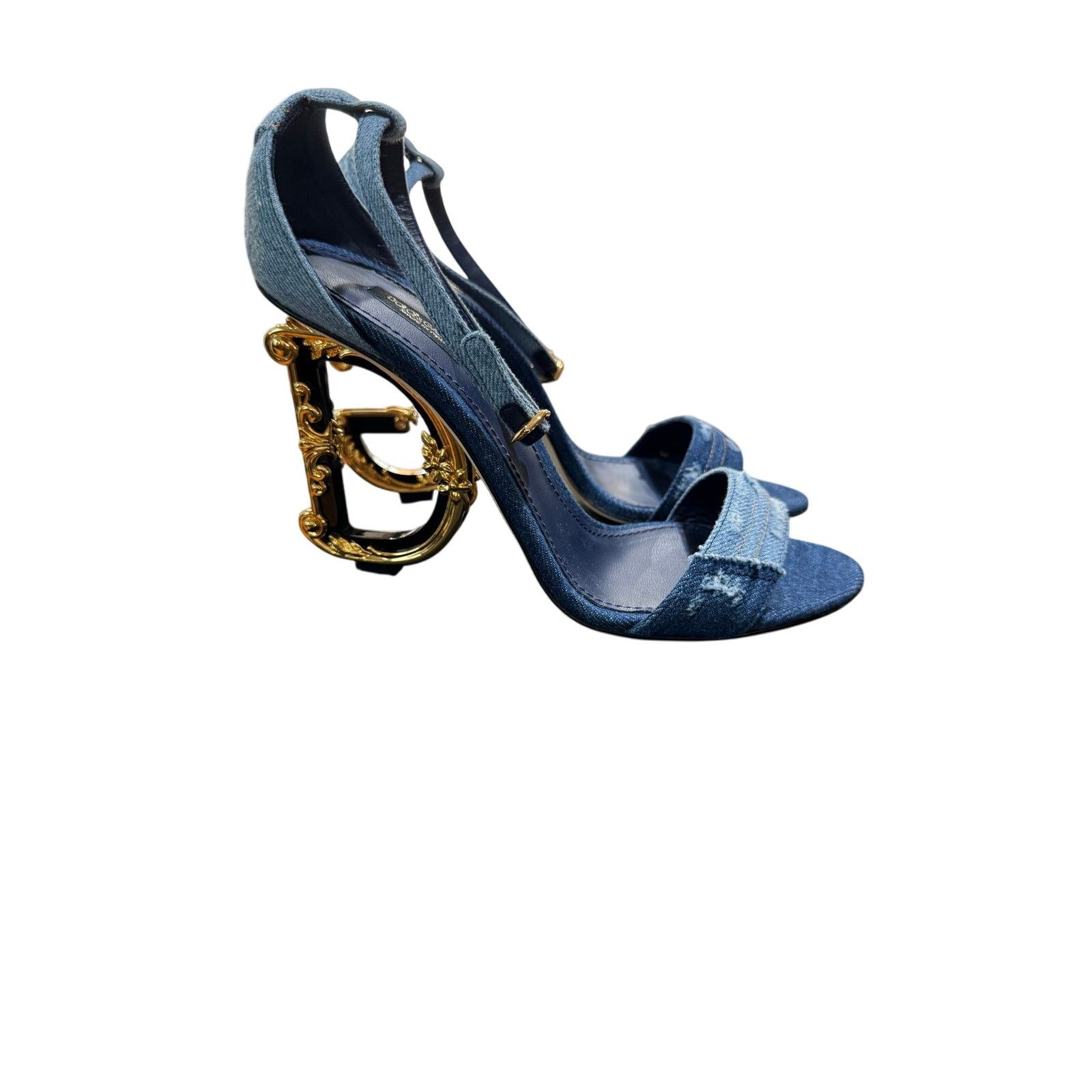 Dolce & Gabbana Dolce&Gabbana 105mm DG Heel Patchwork Sandals sz. 39 EU Size US 9 / IT 39 - 8 Thumbnail
