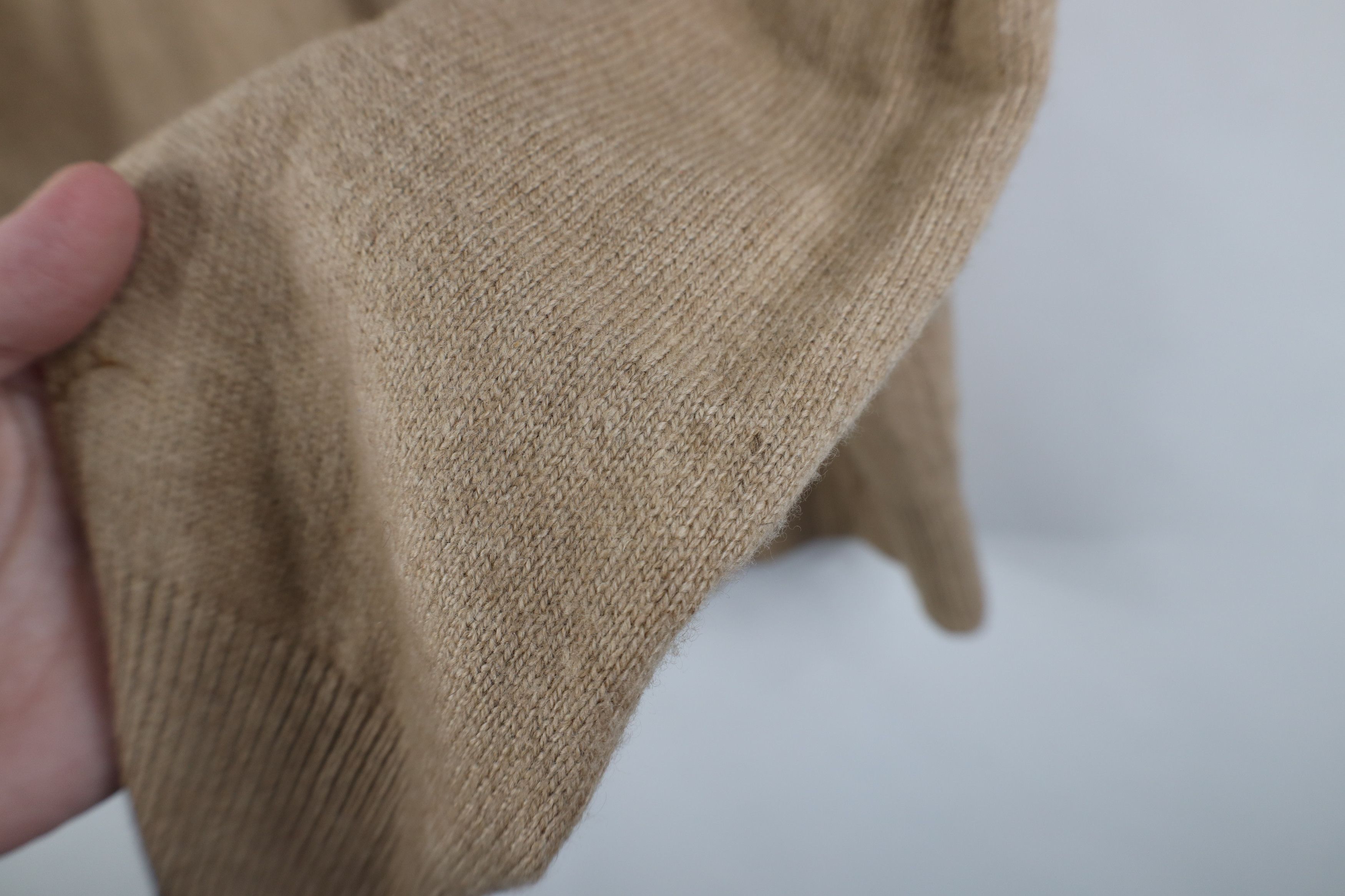 Vintage Vintage 90s Streetwear 2 Ply Cashmere Knit Sweater Beige Size US M / EU 48-50 / 2 - 8 Thumbnail