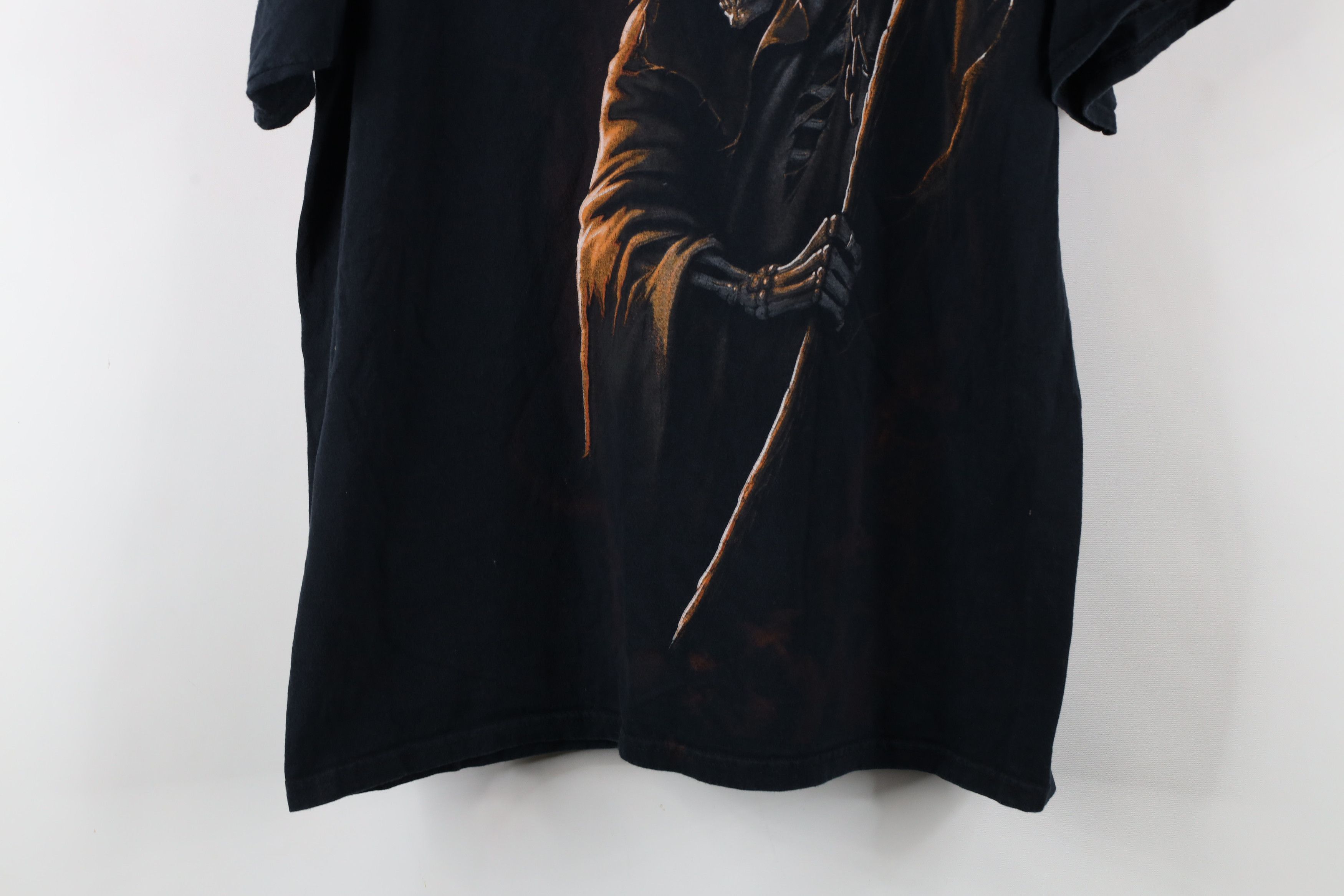 Vintage Vintage Y2K Streetwear Grim Reaper UFC MMA T-Shirt Black Size US XL / EU 56 / 4 - 3 Thumbnail
