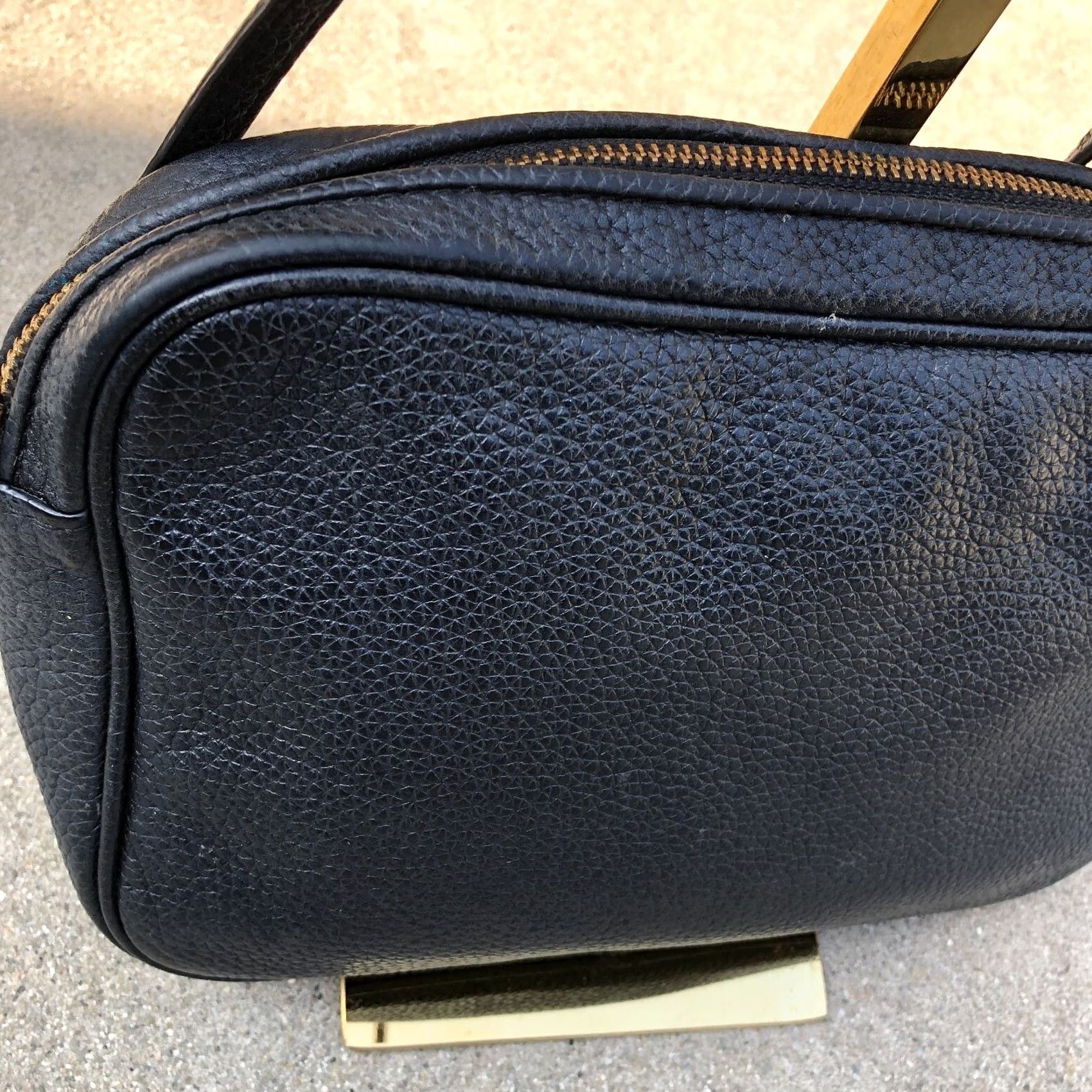 Michael Kors MICHAEL KORS Fulton Crossbody Purse Pebbled Leather Black Zipper Bag Small Women Crossbody Bag, Black, Pebbled Leather, 10W x 7H x 2D, Small Size ONE SIZE - 4 Thumbnail