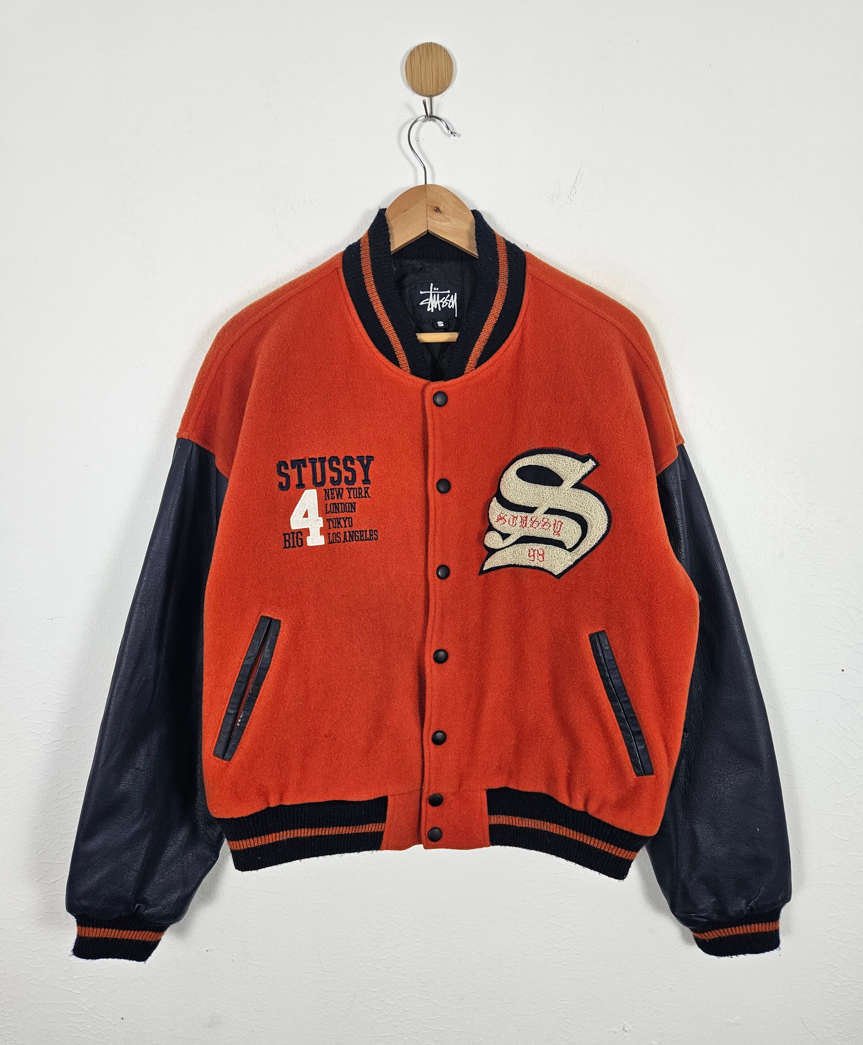 Stussy Vintage Stussy Big 4 City Varsity 90s 1997 Jacket | Grailed