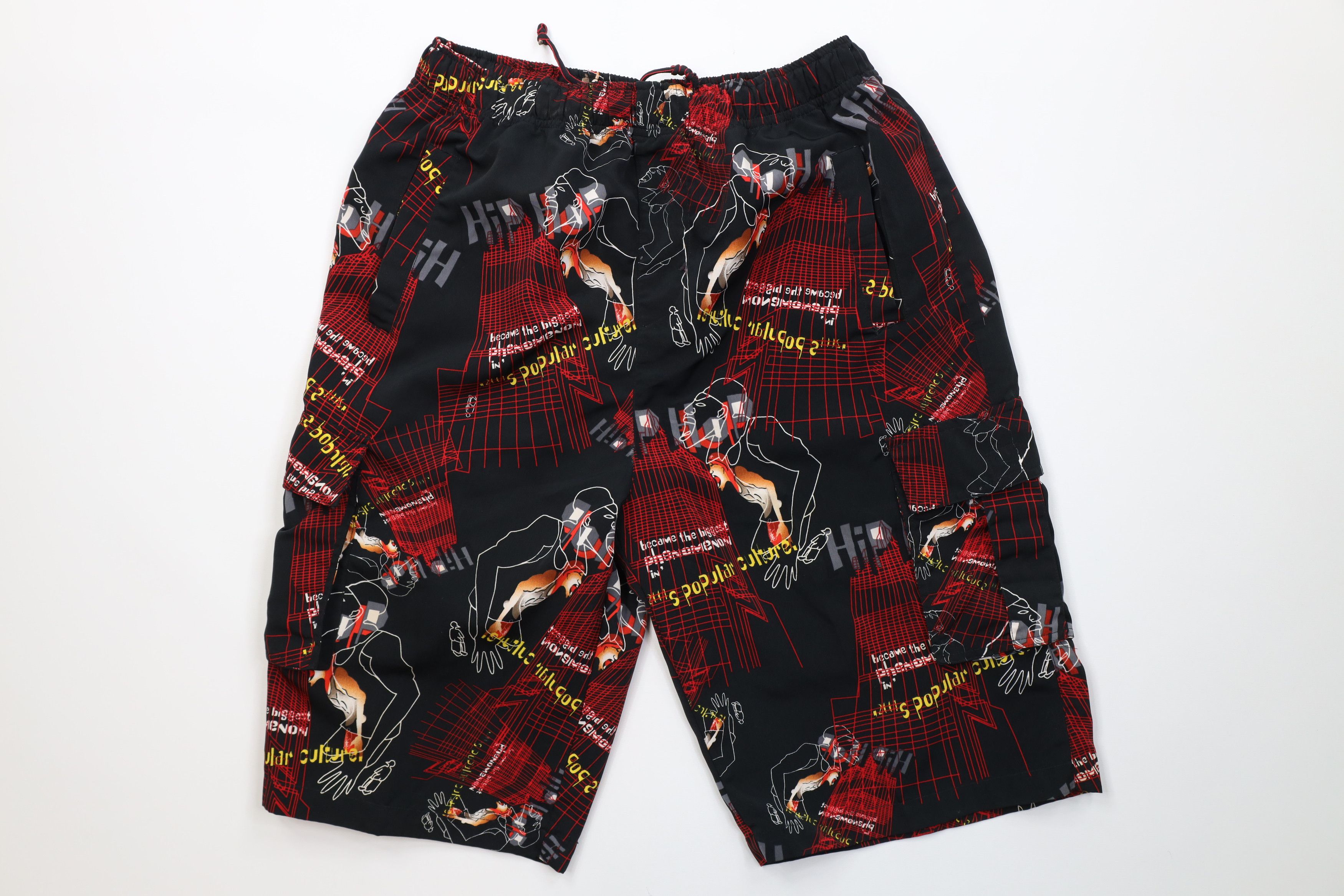Vintage Vintage 90s Y2K Streetwear Hip Hop Graffiti Rap Cargo Shorts Size US 34 / EU 50 - 1 Thumbnail