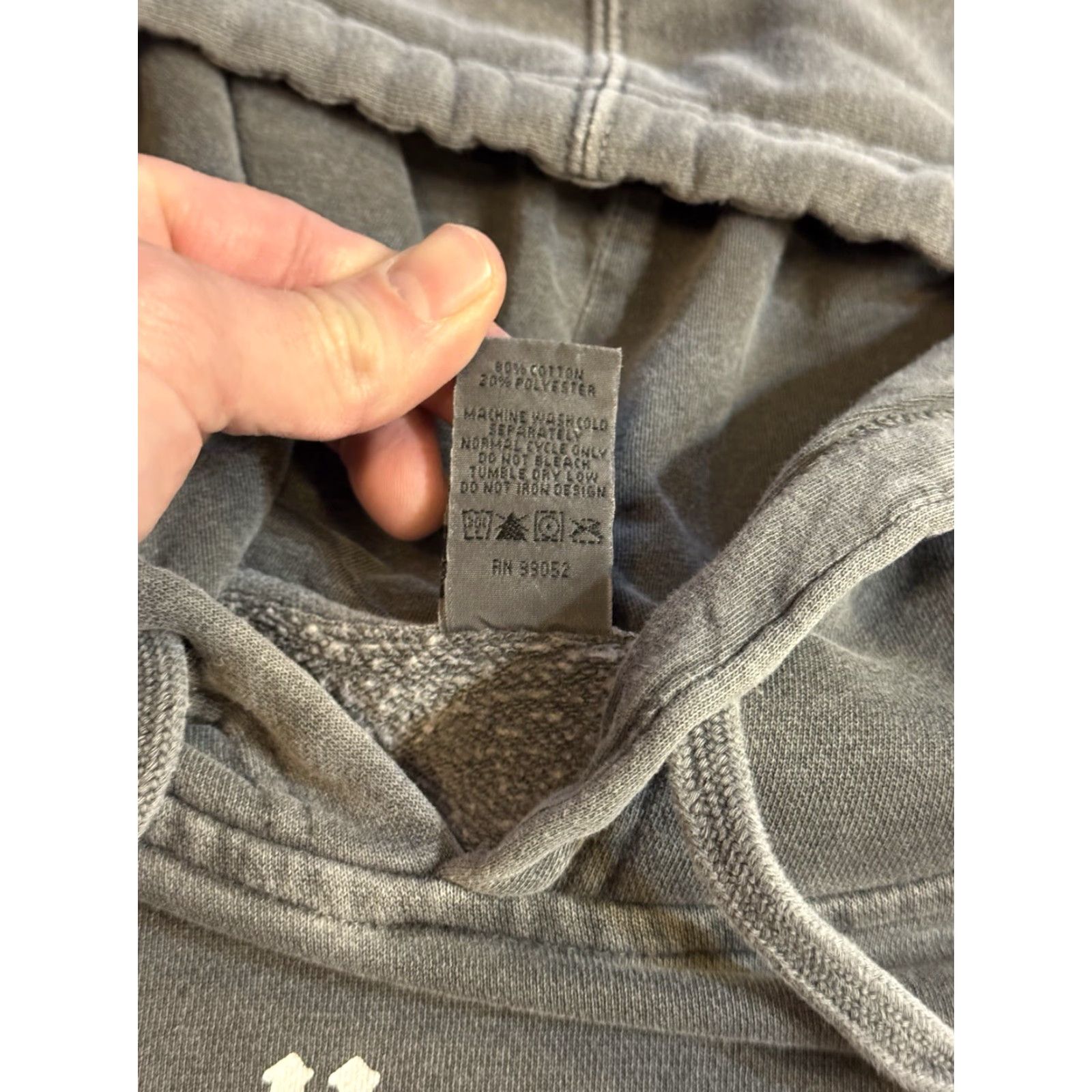 Vintage Independent Trading Company Hoodie Mens Regular Hooded Graphic Print Pockets Drawstring Gray Cotton Polyester City Sports Food Vintage No Size US M / EU 48-50 / 2 - 8 Thumbnail