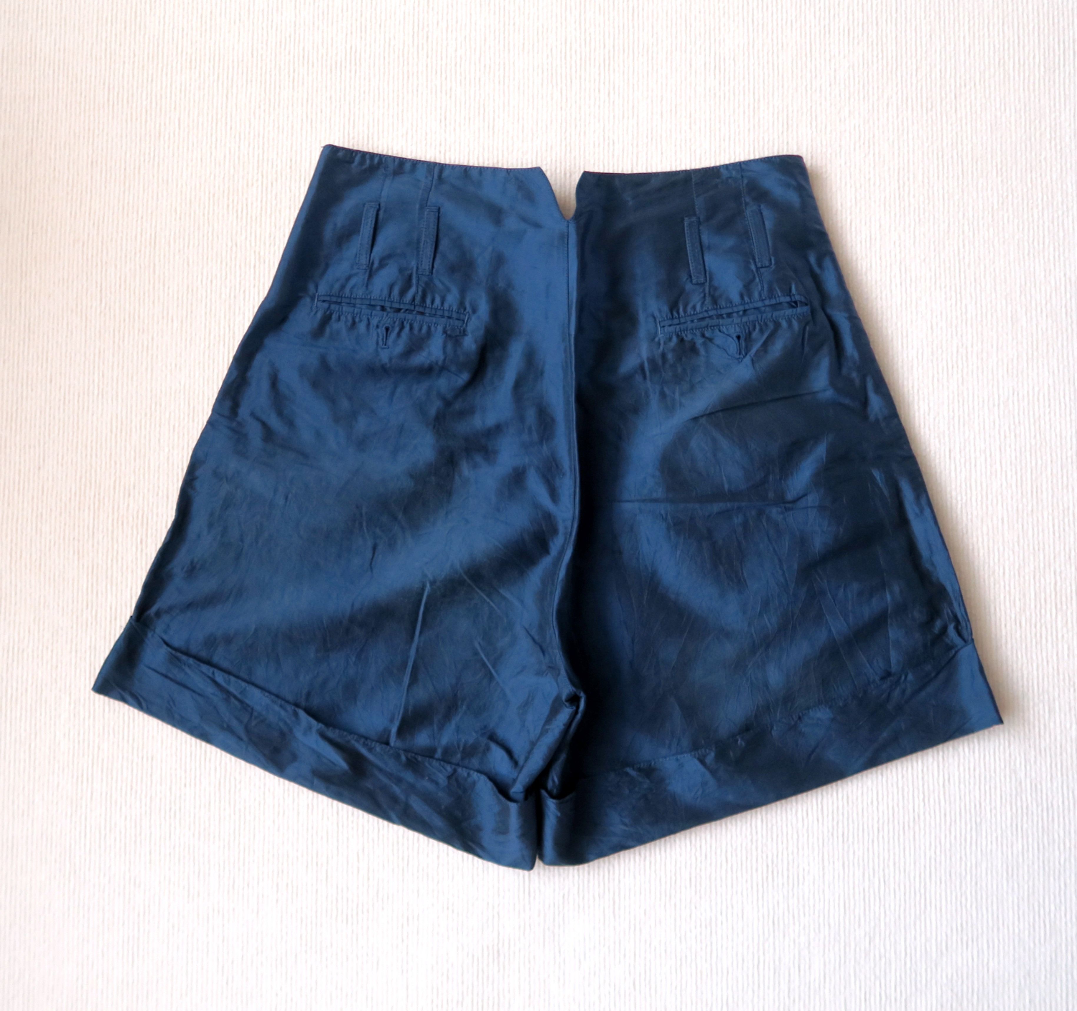 Emporio Armani Emporio Armani Blue Line Runway Silk Shorts Size US 34 / EU 50 - 9 Thumbnail