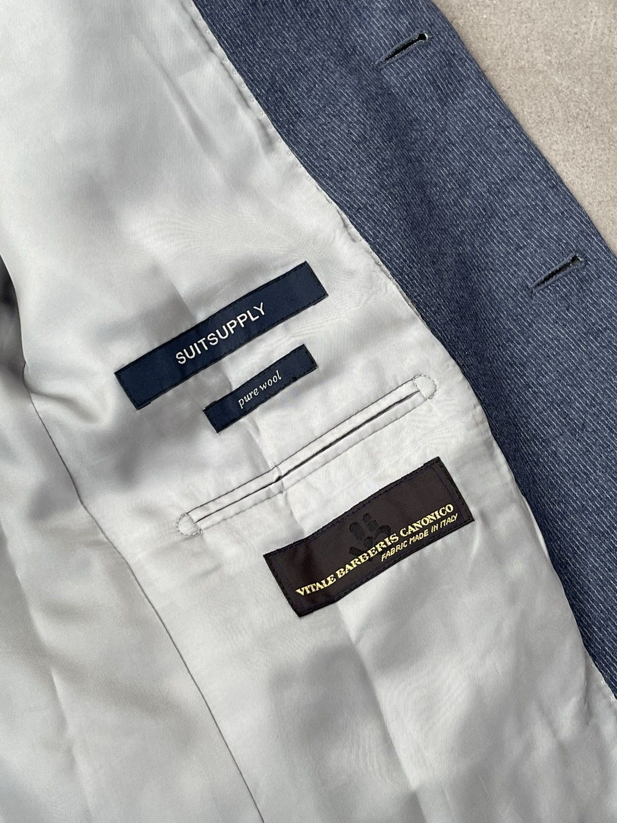 Suitsupply SS12 Suitsupply White Striped Navy Wool Casual Blazer Size 36R - 16 Thumbnail