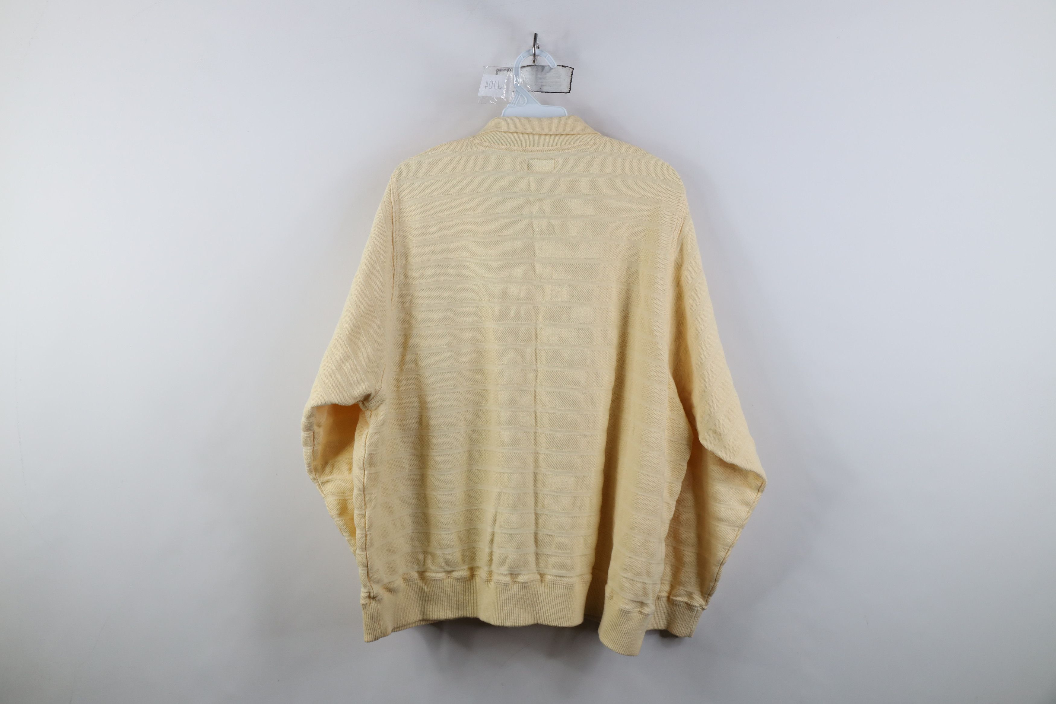 UNIONBAY Vintage 90s Unionbay Baggy Striped Thermal Long Sleeve Polo Size US S / EU 44-46 / 1 - 10 Thumbnail