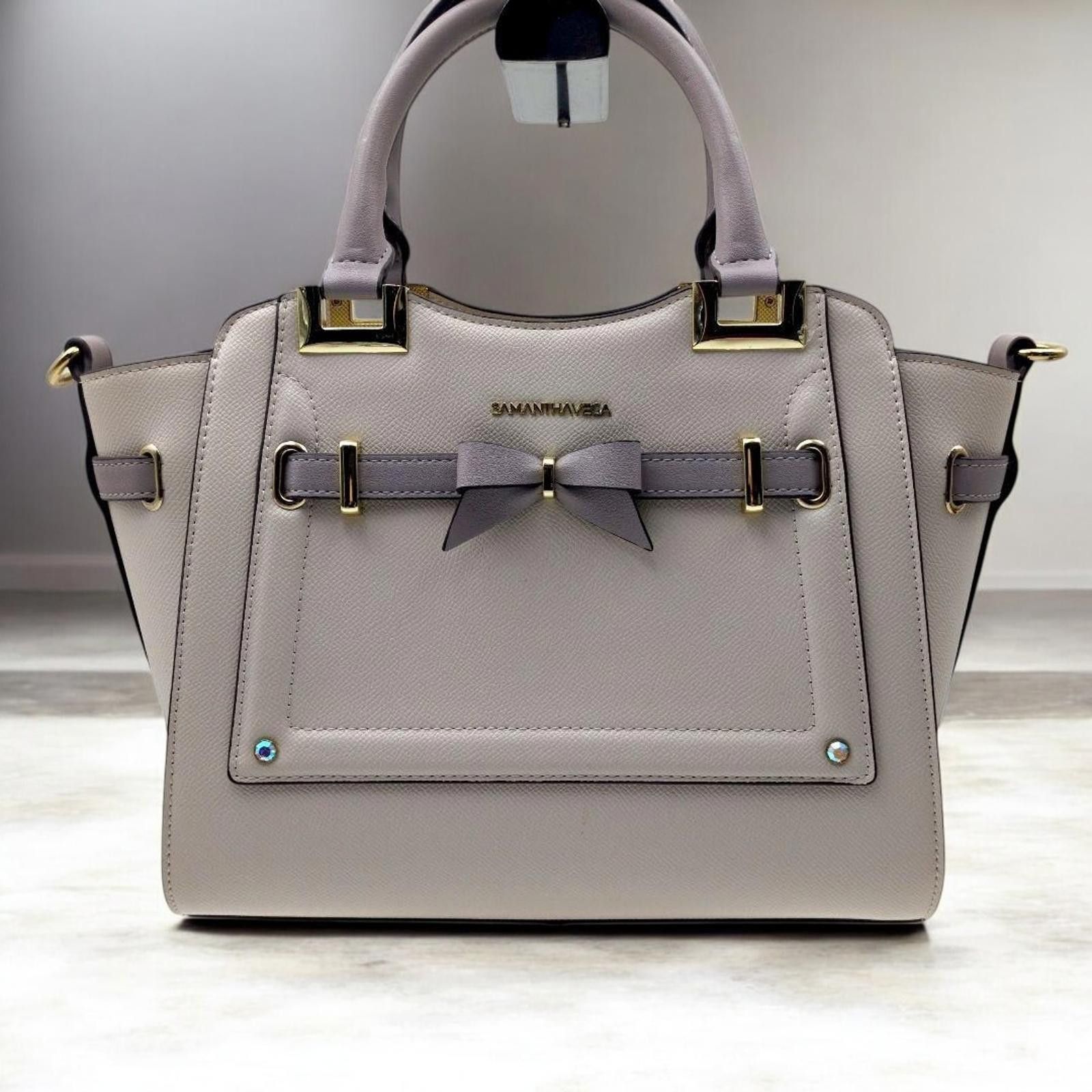 Samantha Vega - Women's Satchel Bag with Bow Detail