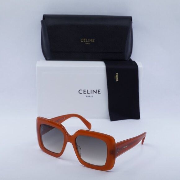 Celine 🕶️ New Celine CL40263I 42F Sunglasses - Shiny Orange Frame Size ONE SIZE - 1 Thumbnail