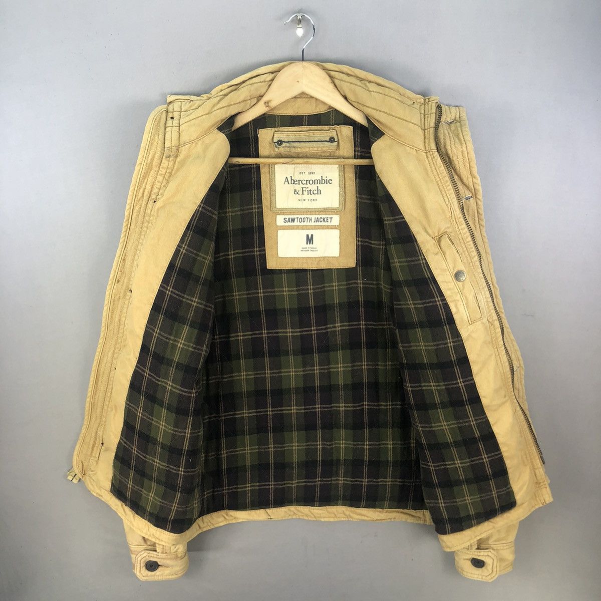 Abercrombie & Fitch Vintage 2000s A&F Zipper Saw Tooth Work Jacket - Faded Size US M / EU 48-50 / 2 - 5 Thumbnail