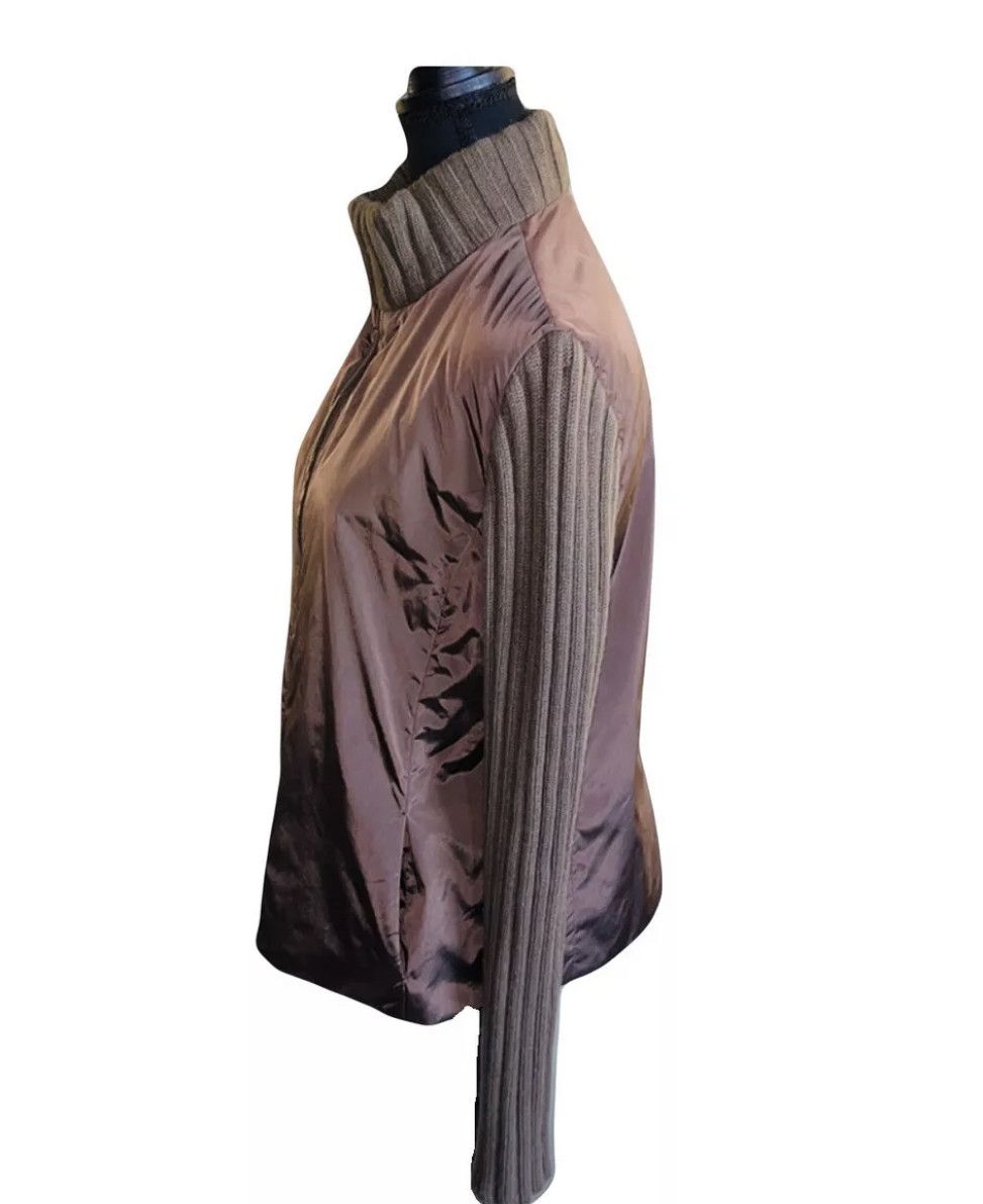 Akris Akris Punto Zip-Up Lightweight Jacket w/Rib Knit Sleeves Size L / US 10 / IT 46 - 2 Thumbnail