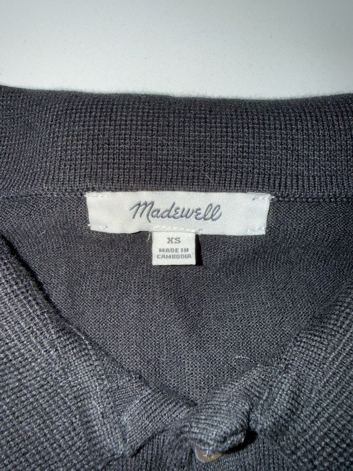Madewell Madewell Black Cotton Long-sleeve Polo Size US XS / EU 42 / 0 - 3 Thumbnail