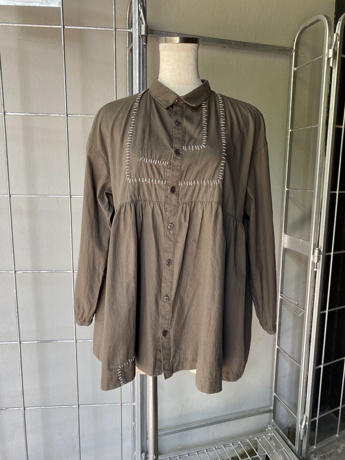 Ne-Net Né-net Bella Brown Embroidered Top Size XS / US 0-2 / IT 36-38 - 1 Thumbnail
