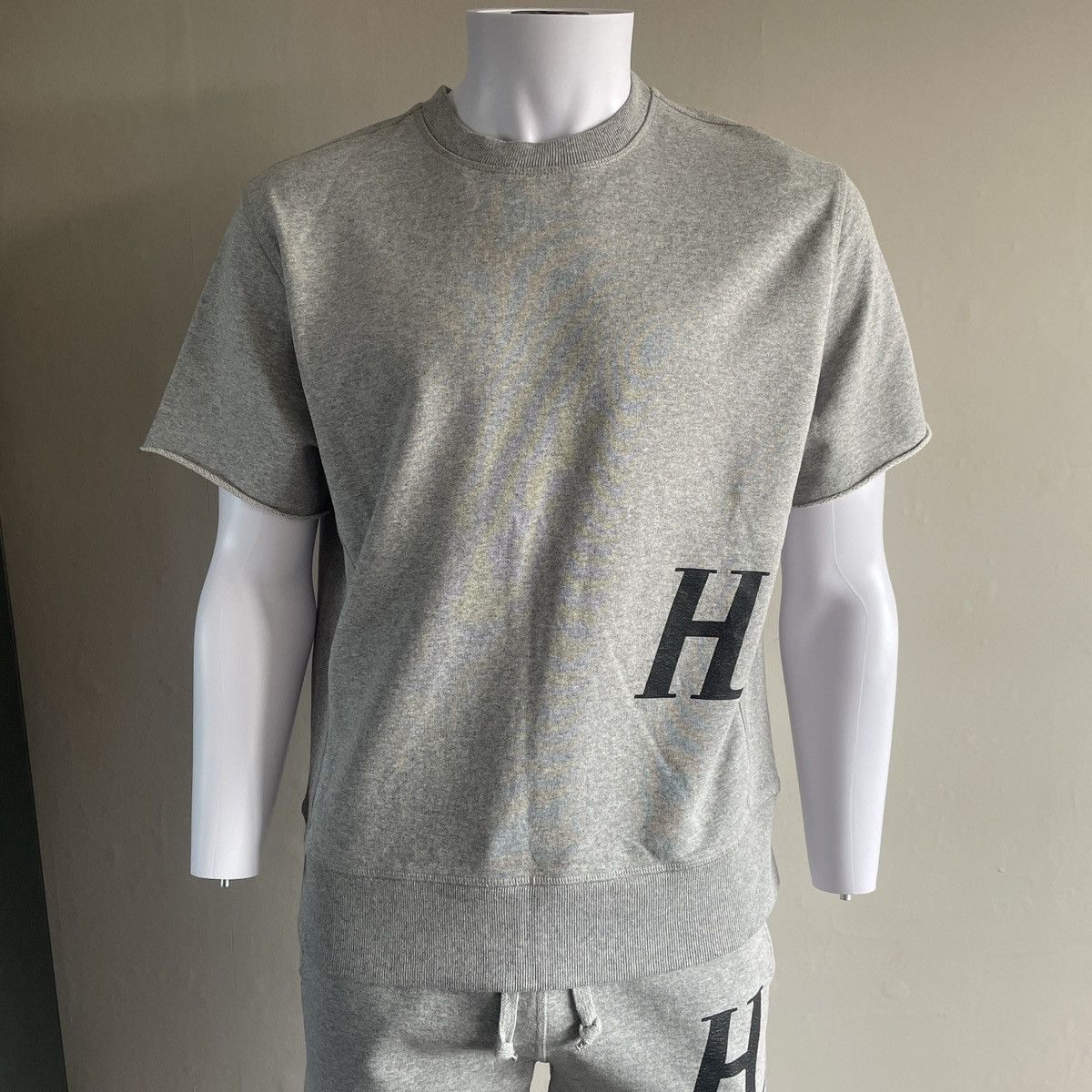 Helmut Lang Helmut Lang Short Sleeve Sweatshirt Grey Top Size US L / EU 52-54 / 3 - 1 Thumbnail