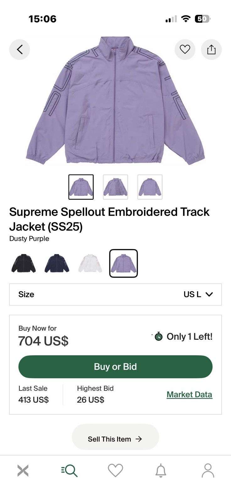 Supreme (Rare) Supreme Spellout Embroidered Track Jacket Black(SS25) Size US L / EU 52-54 / 3 - 7 Thumbnail