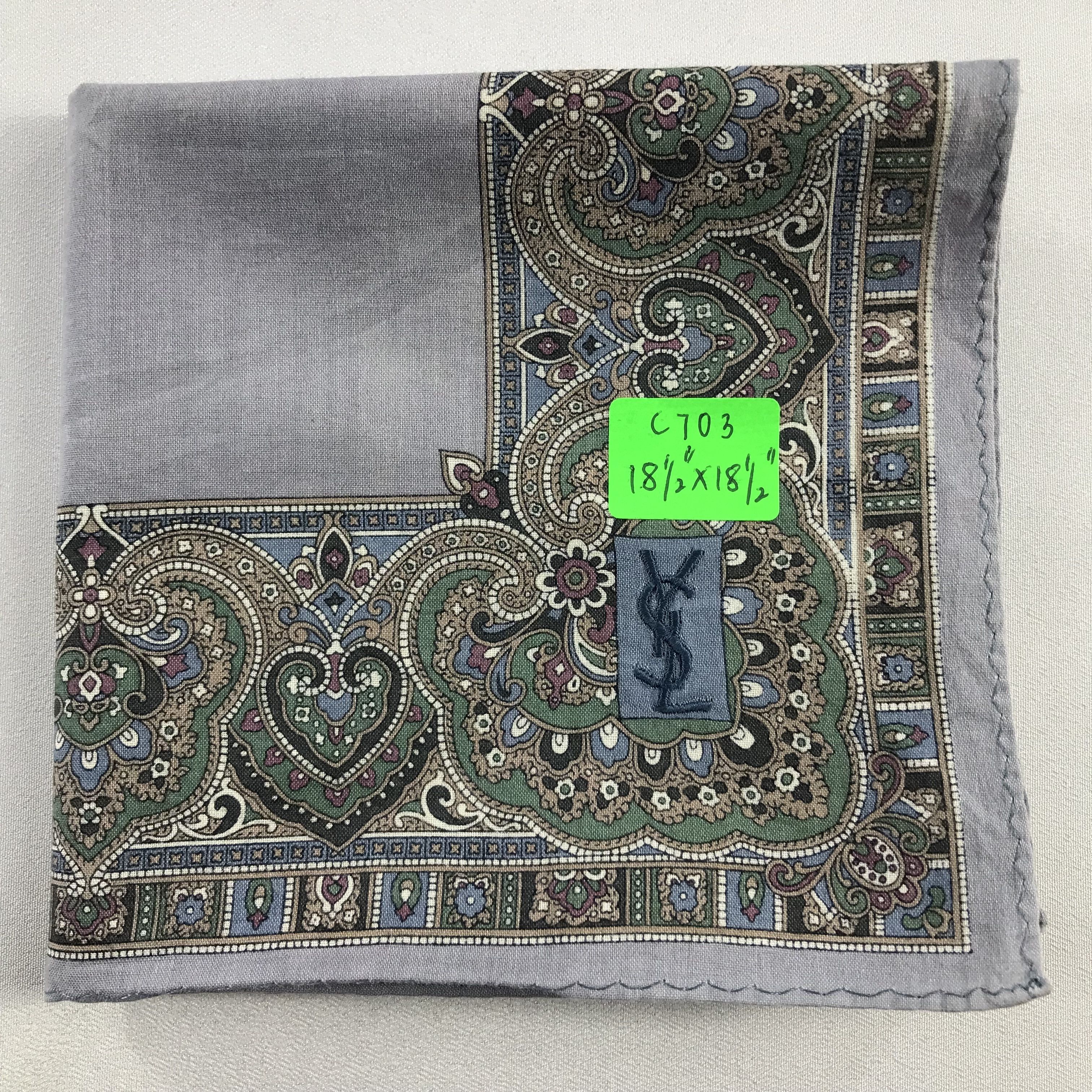 Yves Saint Laurent Yves Saint Laurent Handkerchief / Bandana / Neckerchief C703 Size ONE SIZE - 8 Thumbnail