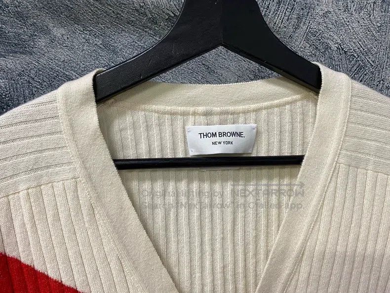 Thom Browne Thom Browne Colorblock Stripe Cashmere Cardigan Size US L / EU 52-54 / 3 - 3 Thumbnail