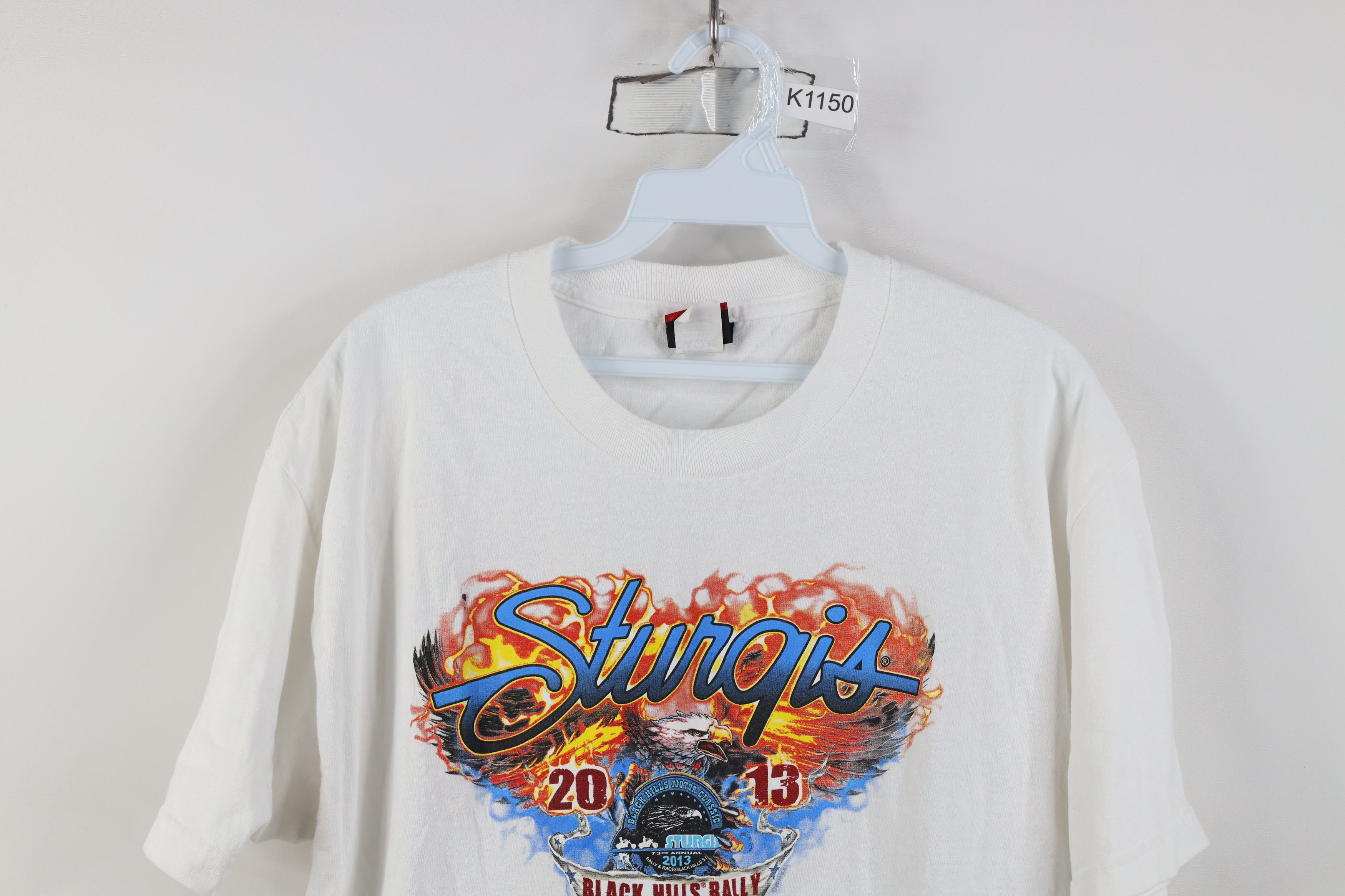 Vintage Vintage Y2K Black Hills Rally Fire Flames Eagle T-Shirt Size US L / EU 52-54 / 3 - 2 Thumbnail