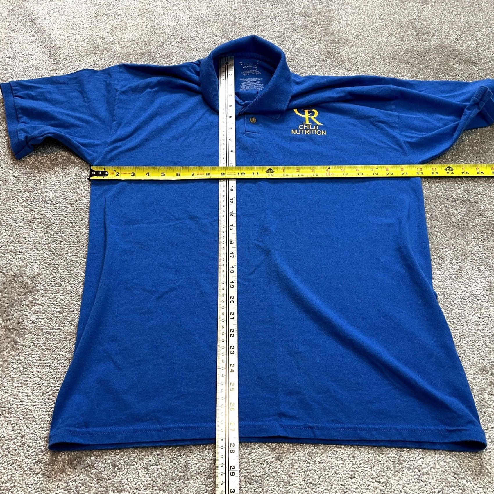 Gildan VINTAGE Gildan Dry Blend Polo Shirt Mens L Blue Logo Size US L / EU 52-54 / 3 - 5 Thumbnail