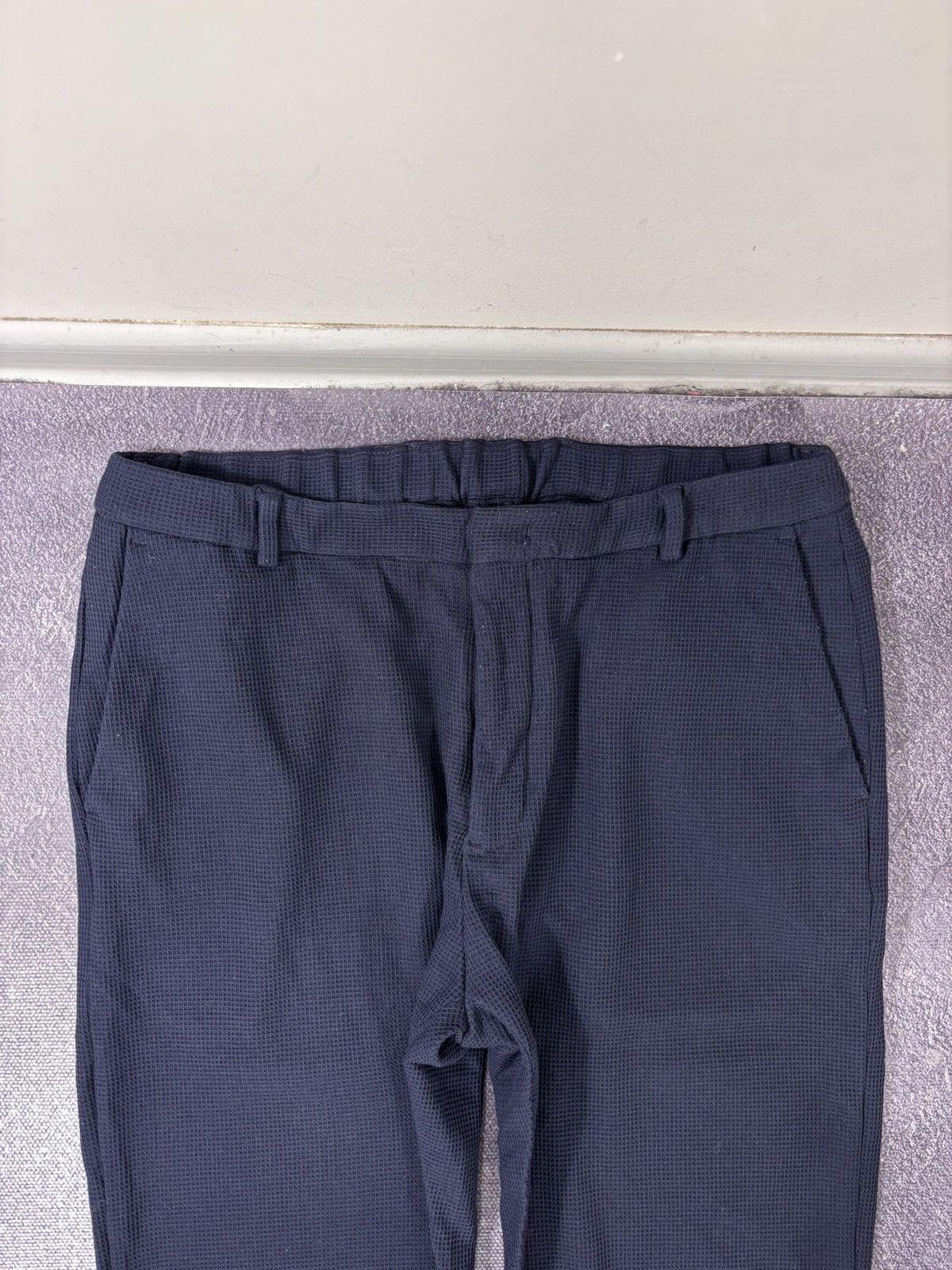 Emporio Armani Emporio Armani Men’s Textured Navy Blue Elastic Waist Pants Size US 36 / EU 52 - 6 Thumbnail