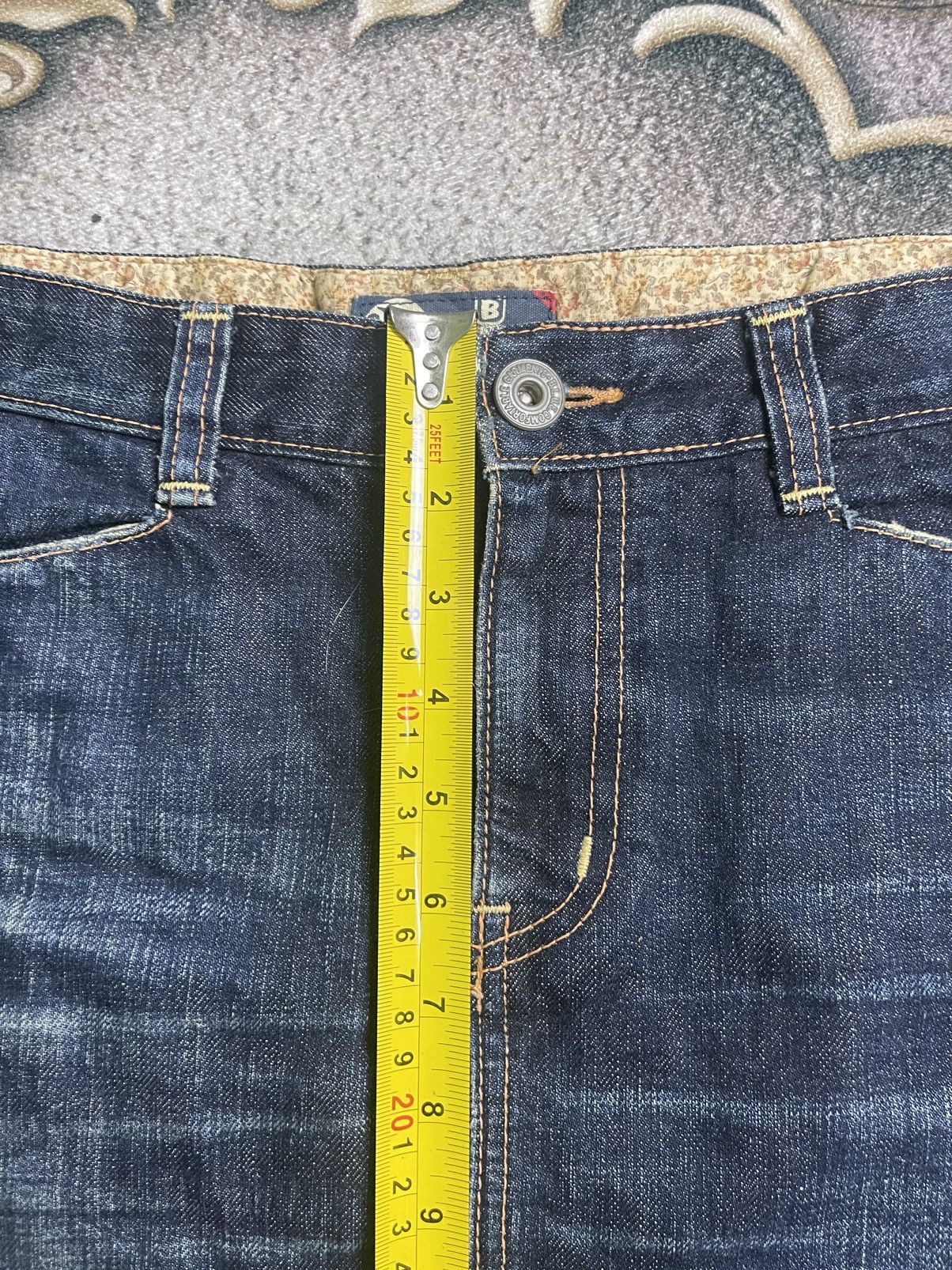 Blue Blue Japan Vintage Blue jeans mini skirt streetwear Size 31" - 7 Thumbnail