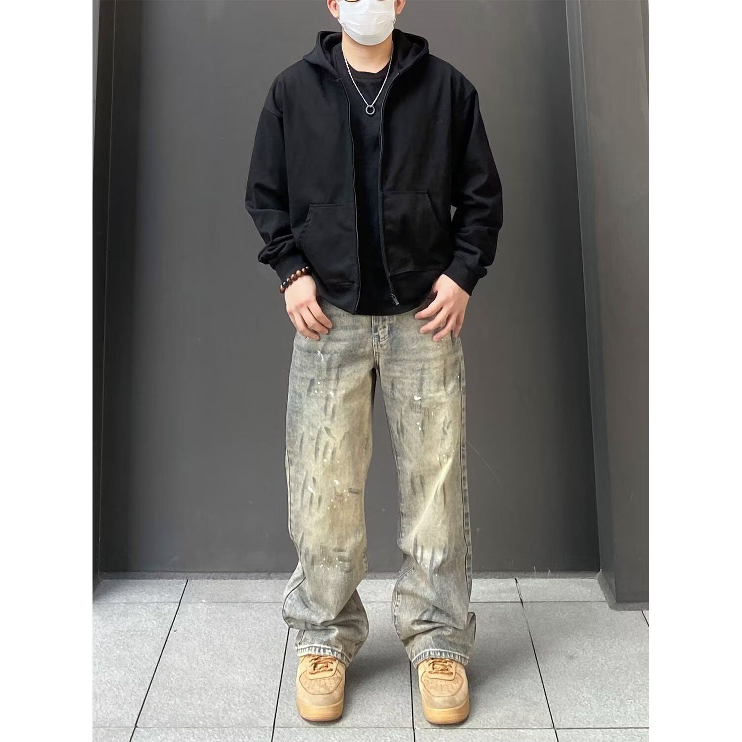 Japanese Brand × Jean Retro loose straight tube splashed ink jeans Size US 32 / EU 48 - 5 Thumbnail