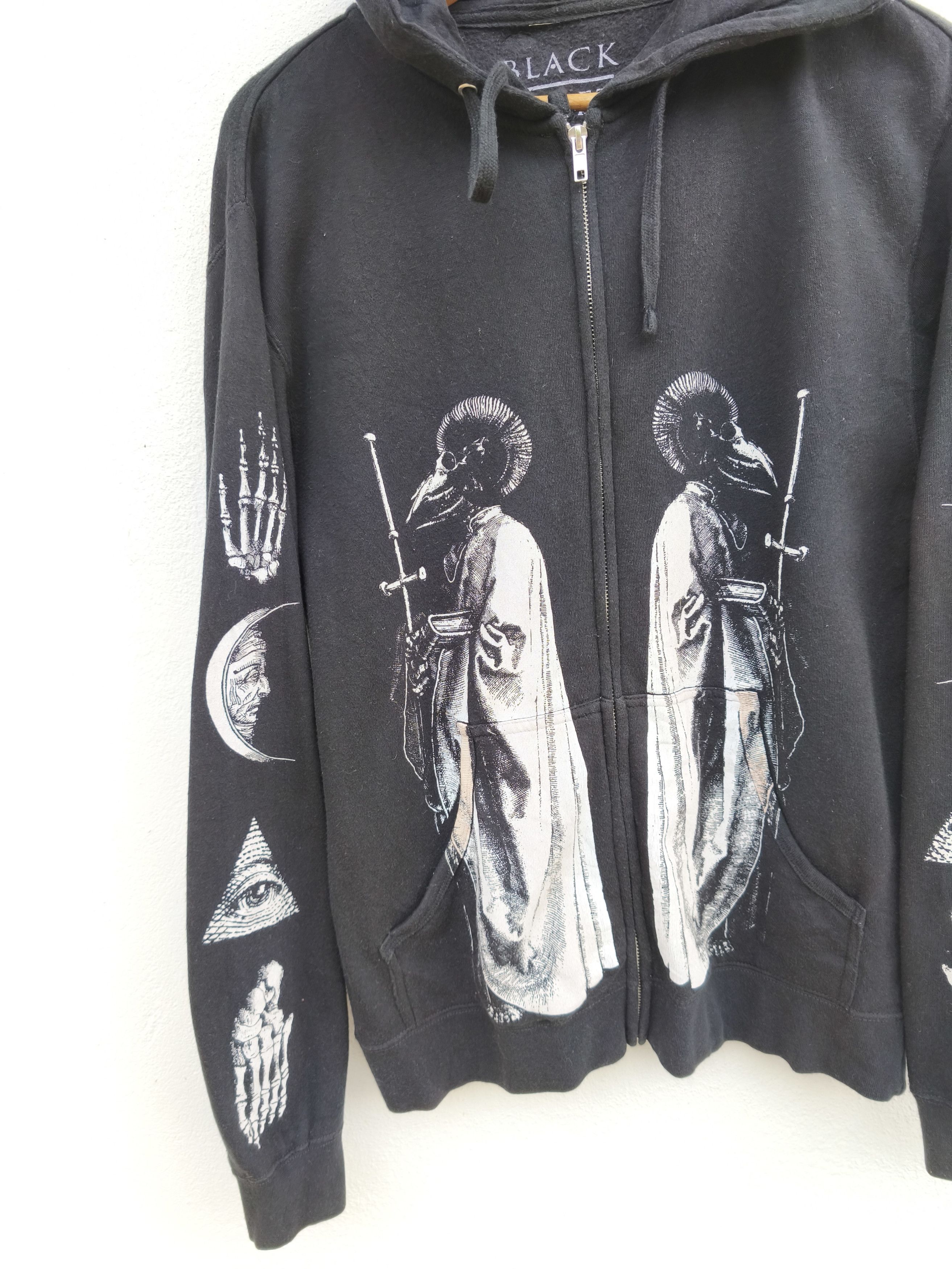 Japanese Brand 🔥 Black Craft zipper hoodies Gothic art Size US M / EU 48-50 / 2 - 3 Thumbnail