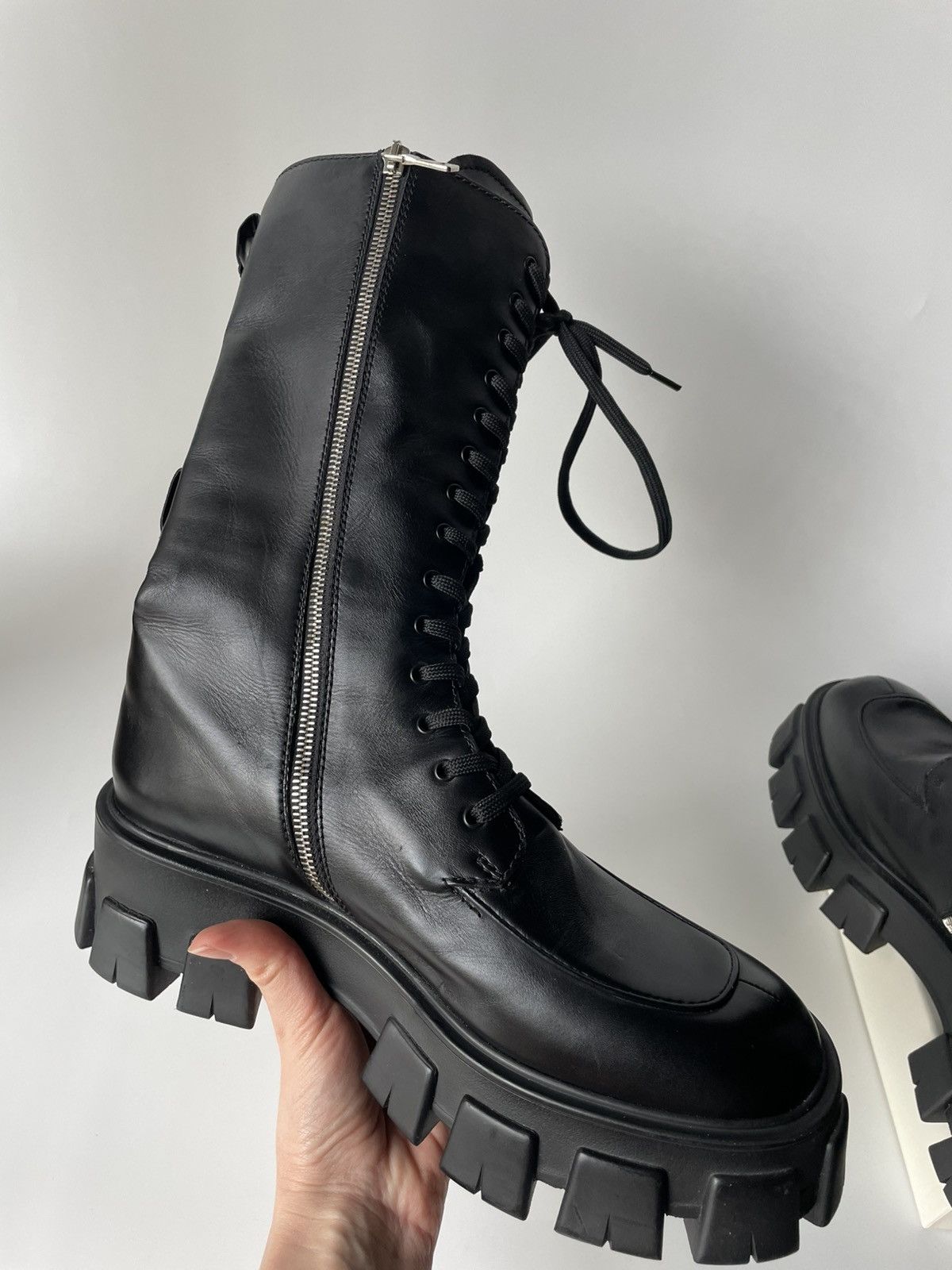 Prada Prada tall combat boots Size US 8 / EU 41 - 19 Thumbnail