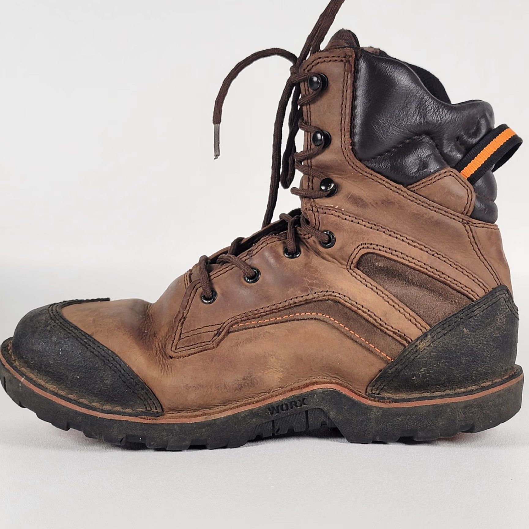 Vintage WORX Talus 6” Steel Toe Work Boots Brown 11WW/44.5 Men Boots Leather Slip Resistant Combat Size US 11 / EU 44 - 7 Thumbnail