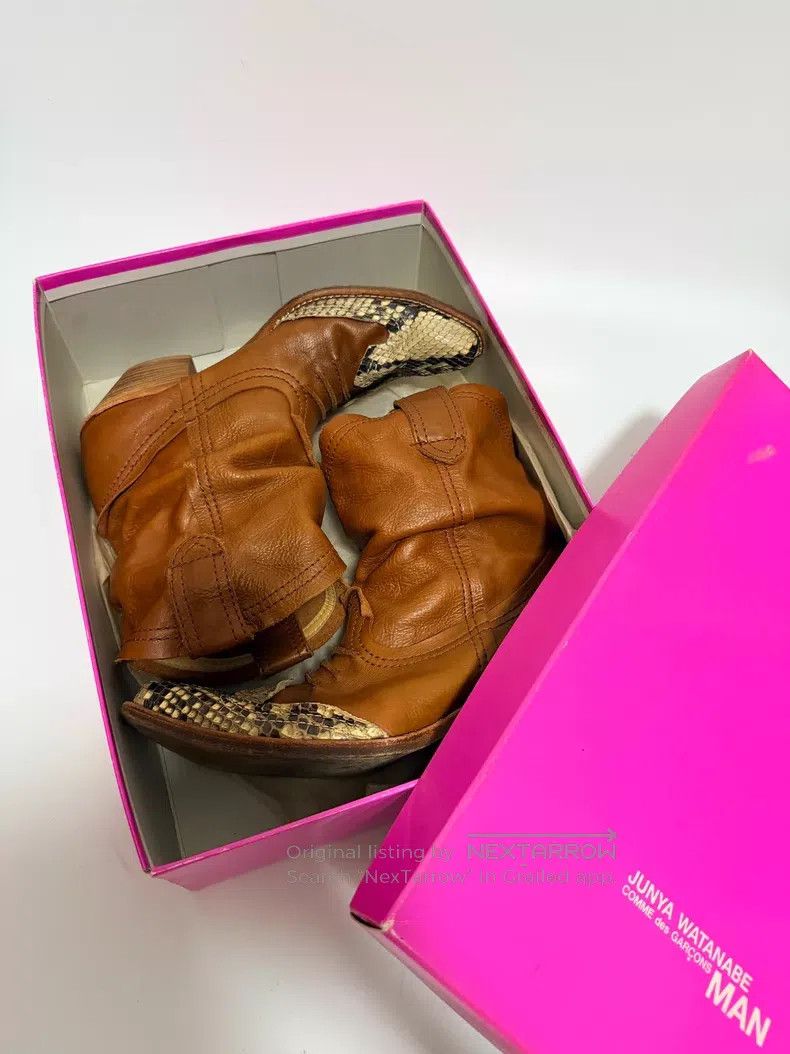 Junya Watanabe Junya Watanabe Western boots with snakeskin toe cap detail Size US 7 / EU 40 - 9 Thumbnail