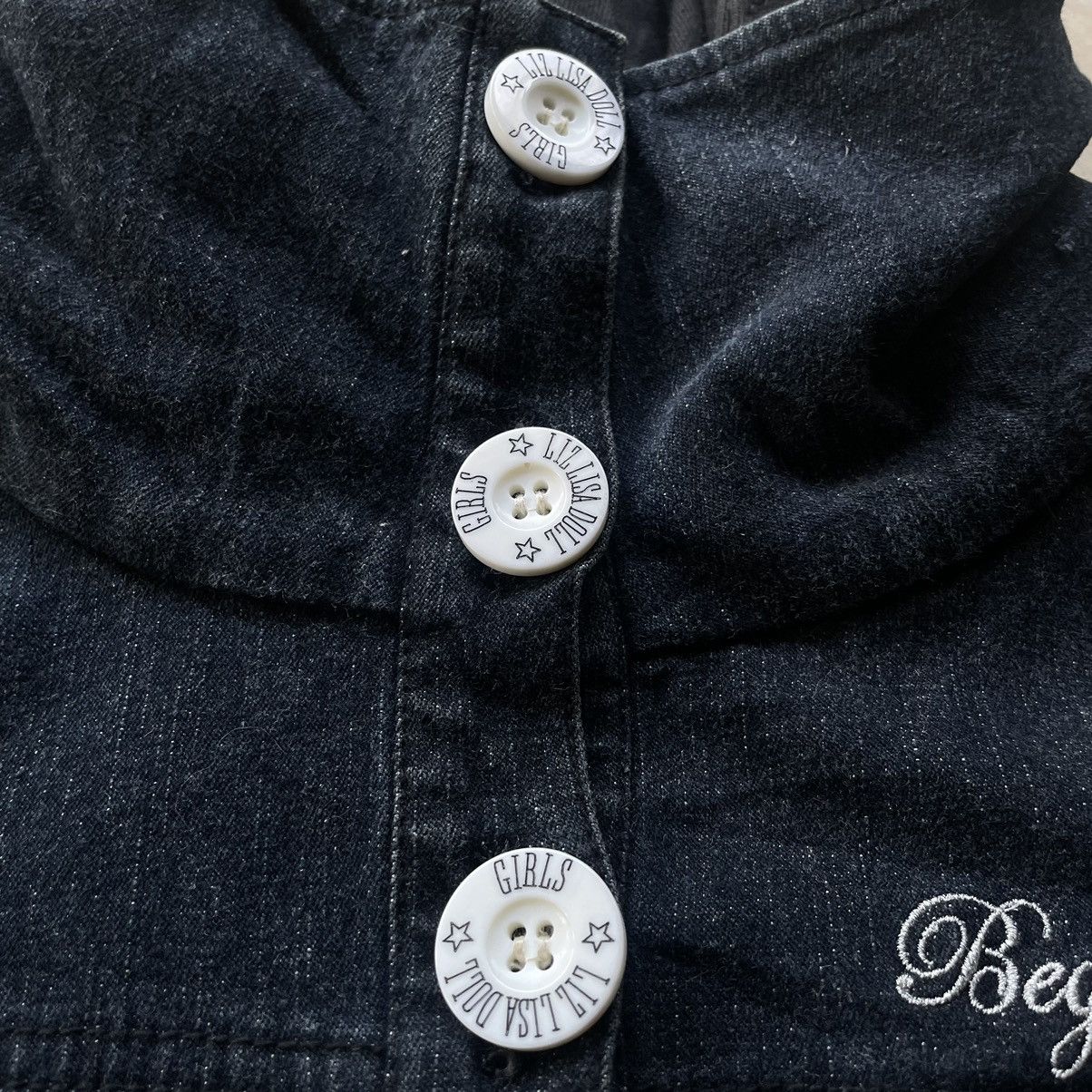 14th Addiction 2000s LIZ LISA DOLL GOTHIC PUNK SKULL POEM JACKET DENIM HOOD Size XS / US 0-2 / IT 36-38 - 7 Thumbnail