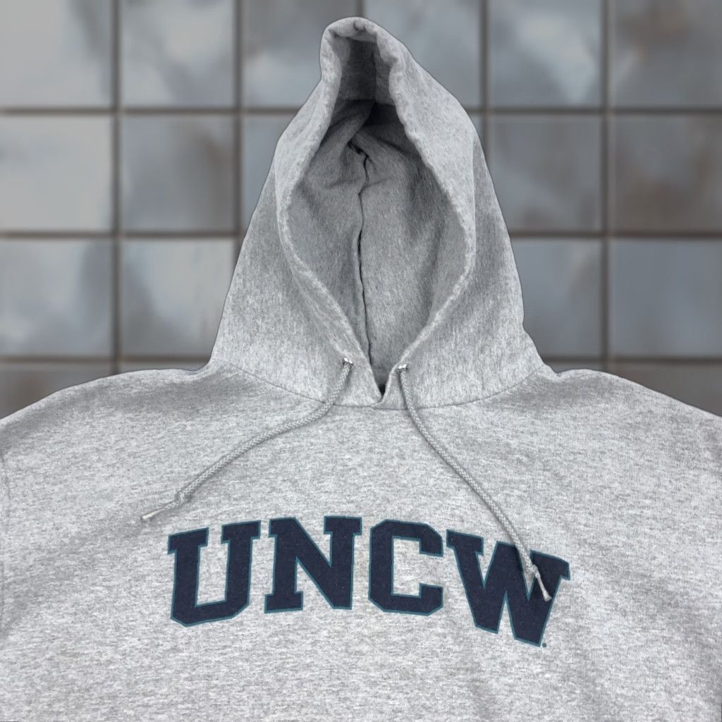 Champion Champion Eco Men's 2XL Pullover Hoodie Sweatshirt Gray Cotton Blend Fleece Graphic Print Logo Pockets Hooded Size US XXL / EU 58 / 5 - 1 Thumbnail