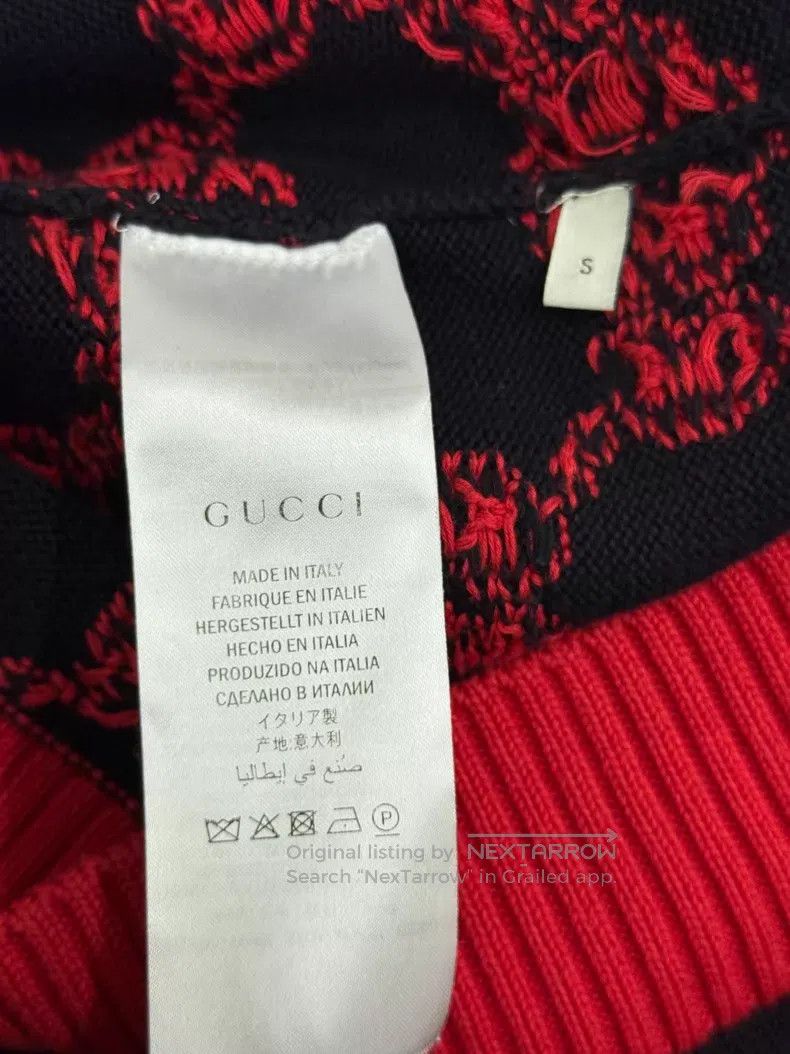 Gucci Gucci Red and gold double G striped sweater Size S / US 4 / IT 40 - 4 Thumbnail