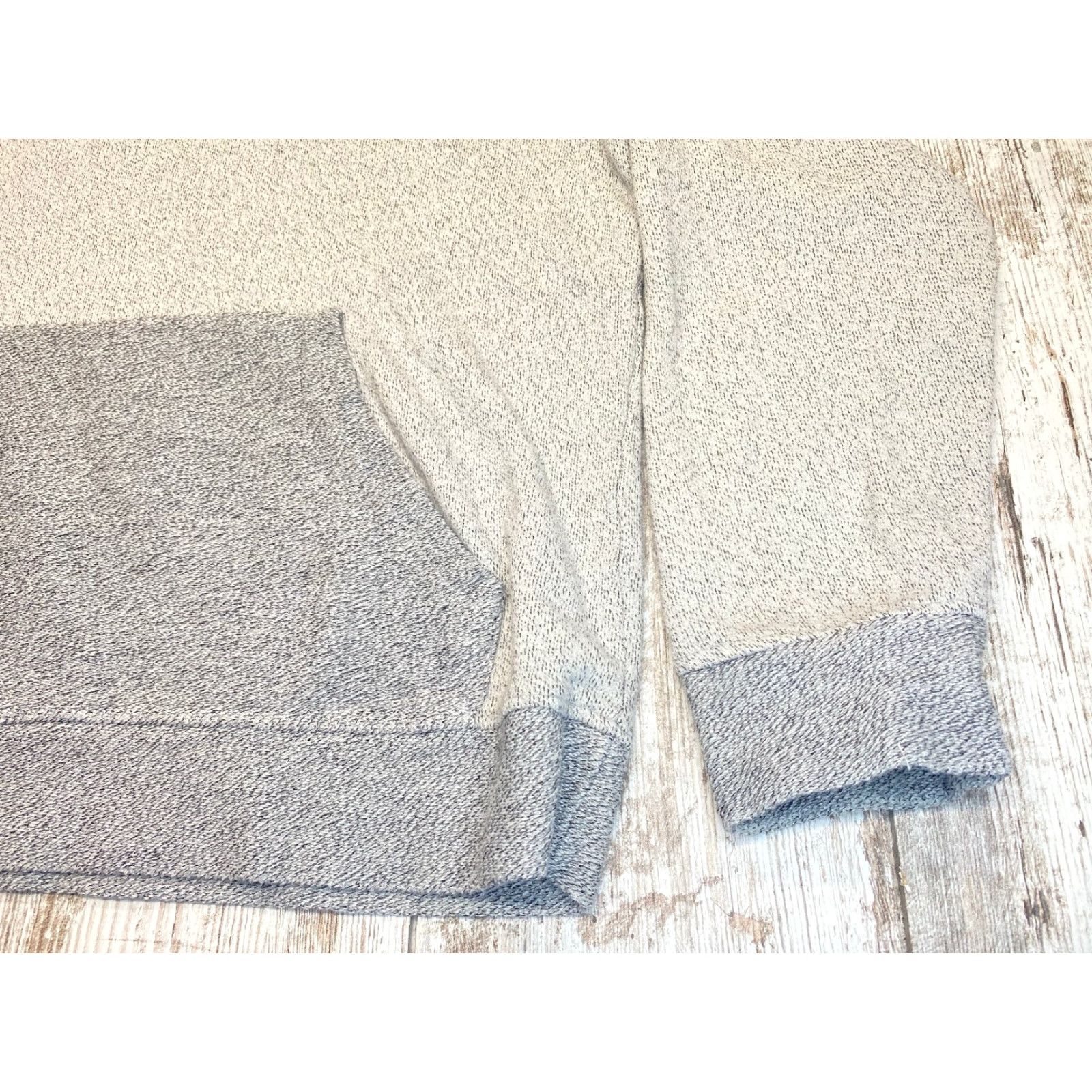 PD&C PD & C Hooded Sweatshirt Women's Medium Gray Heather Pouch Pocket Drawstring Size M / US 6-8 / IT 42-44 - 4 Thumbnail