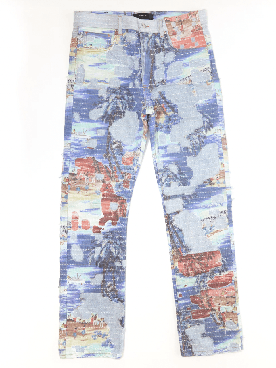 Amiri Aloha Boro Straight Leg Jeans
