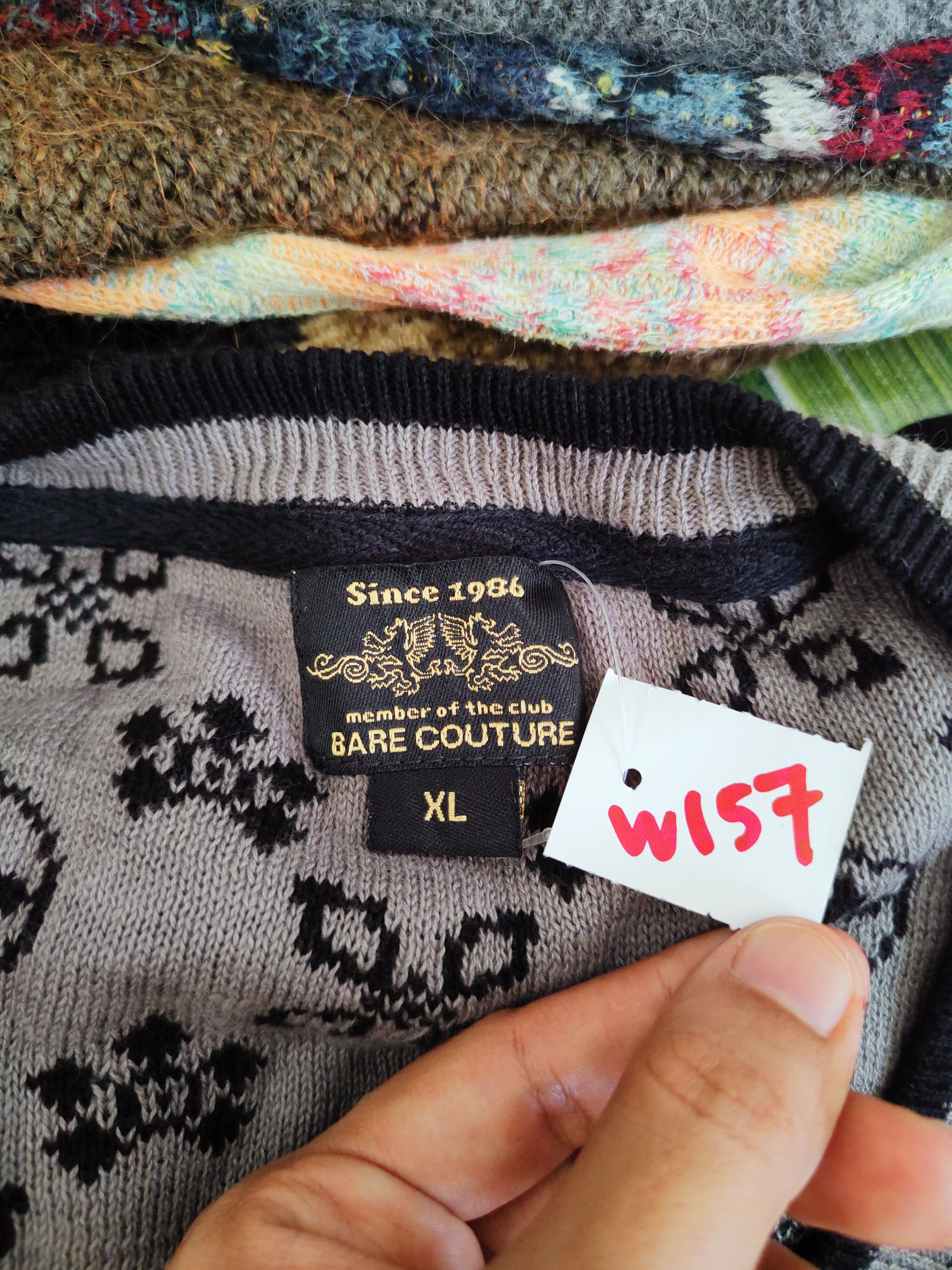 Japanese Brand Bare Couture Black Knitwear Cardigan #W157 Size US XL / EU 56 / 4 - 11 Thumbnail